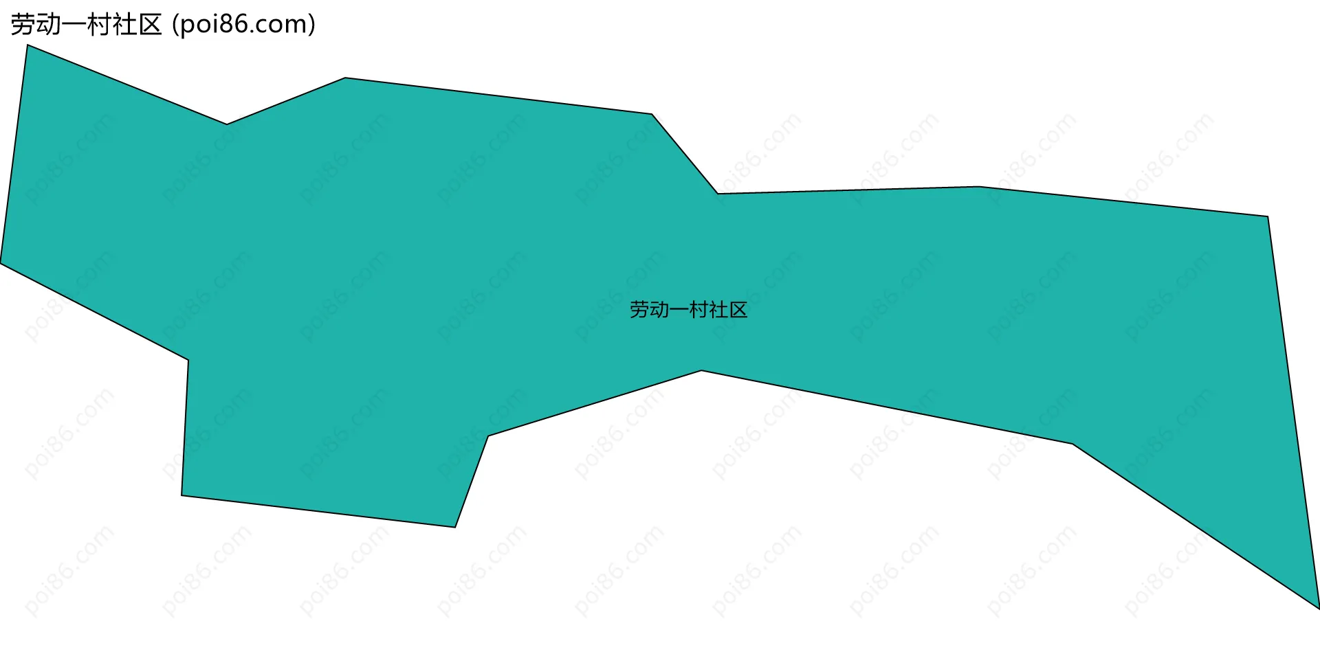 劳动一村社区边界地图