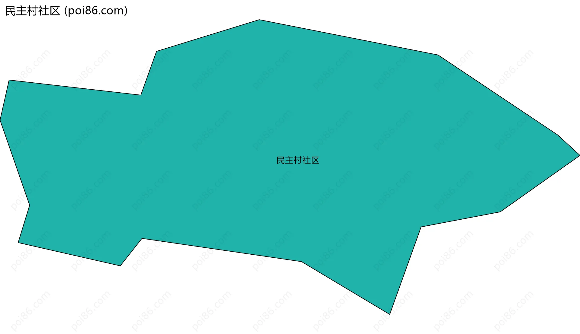 民主村社区边界地图