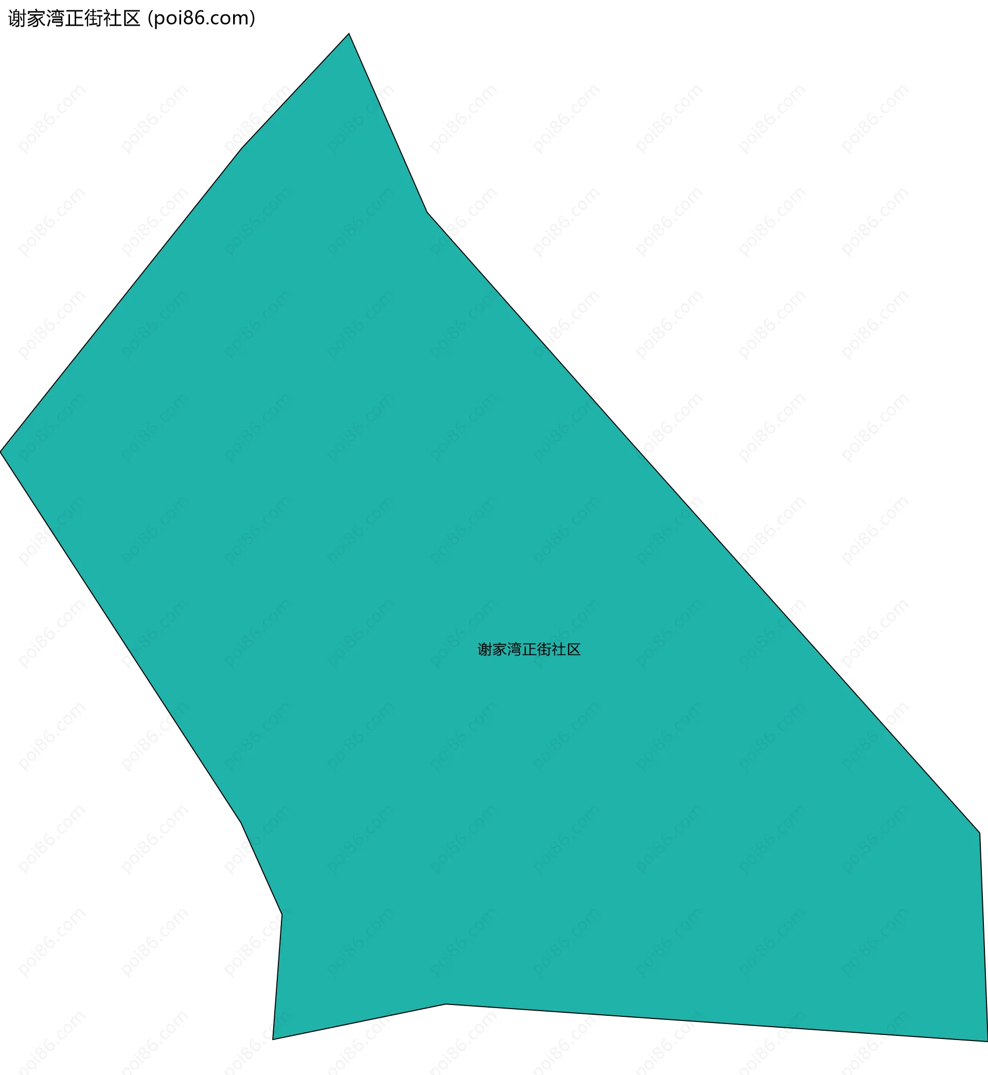 谢家湾正街社区边界地图