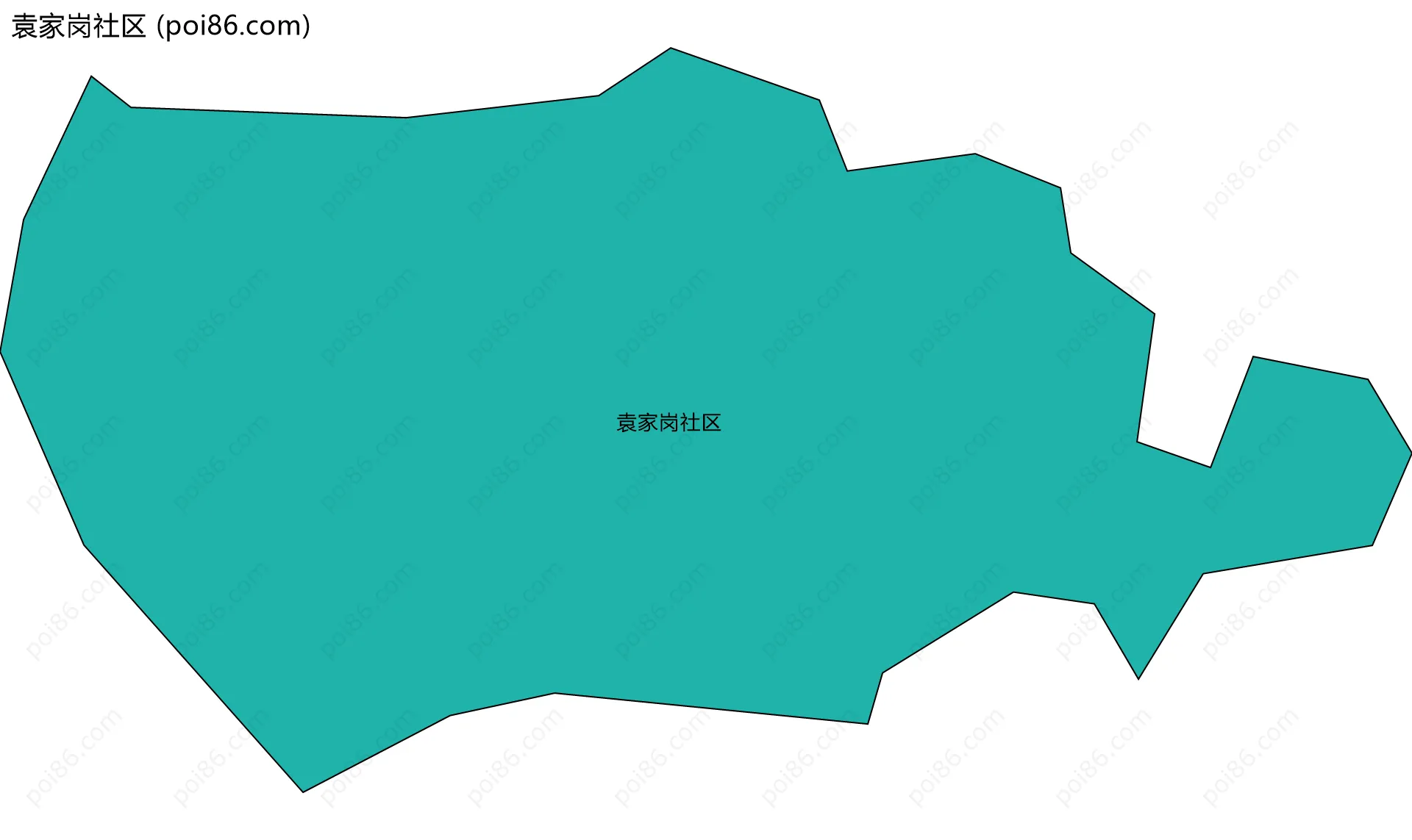 袁家岗社区边界地图