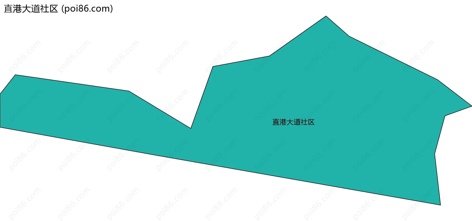 直港大道社区边界地图