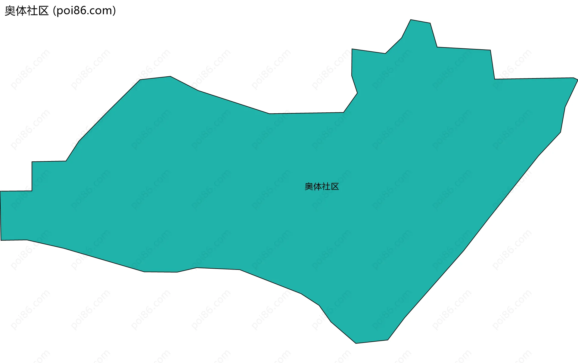 奥体社区边界地图