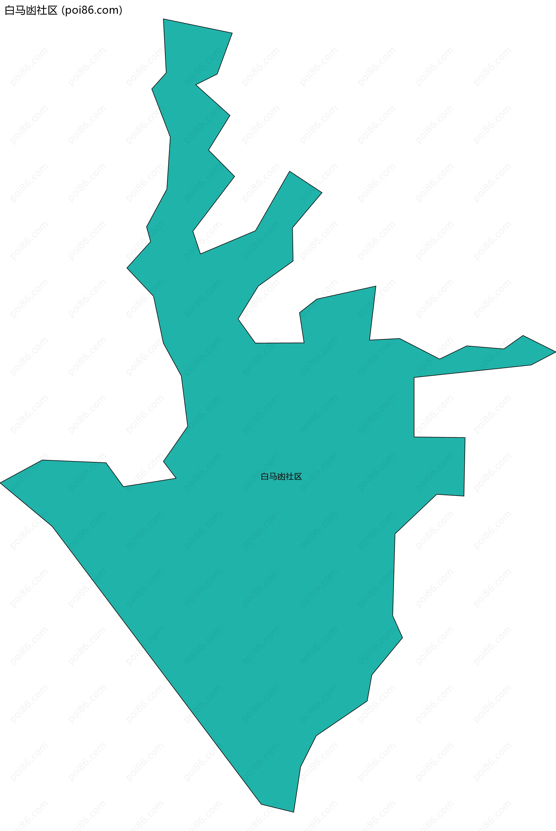 白马凼社区边界地图