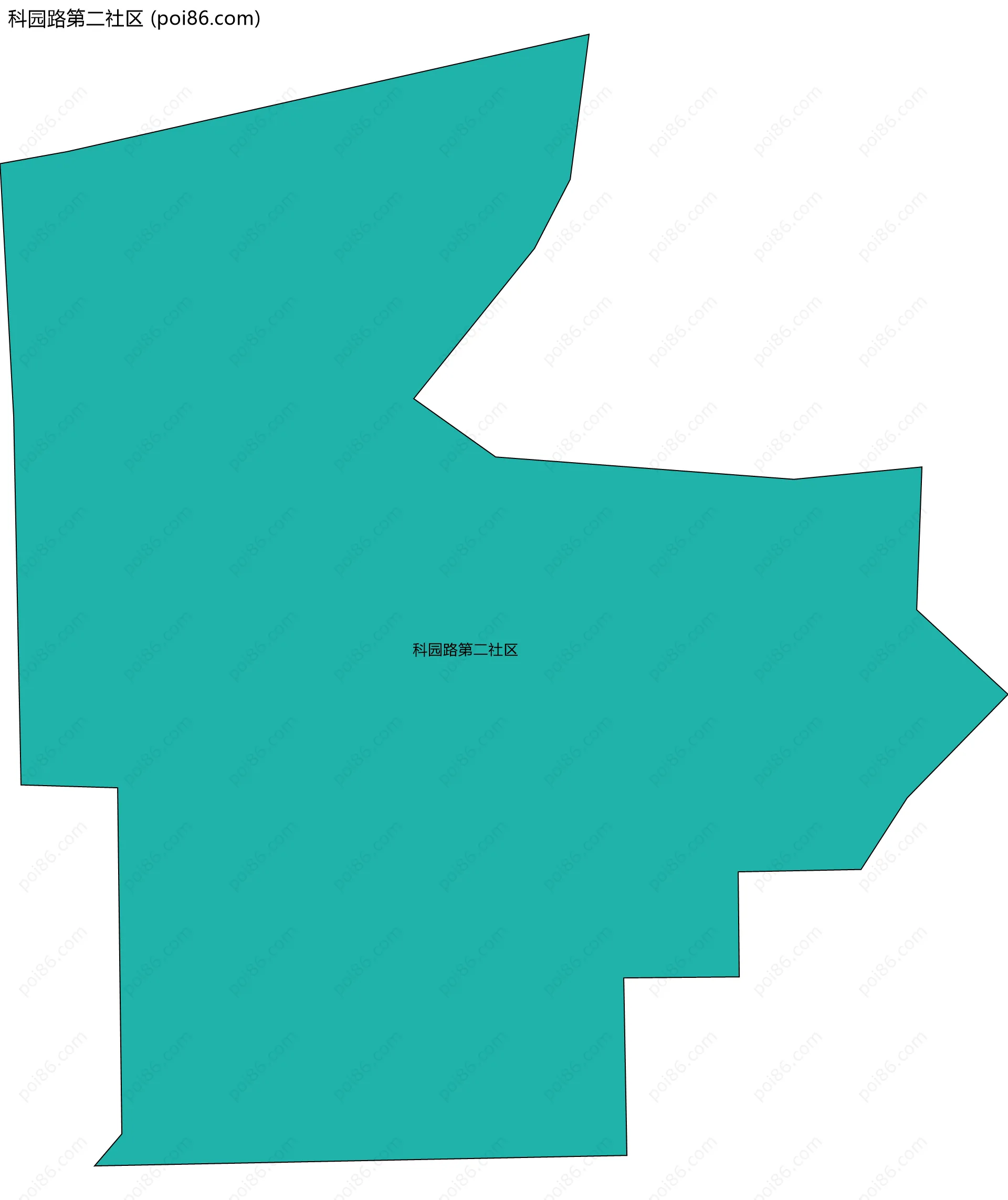科园路第二社区边界地图