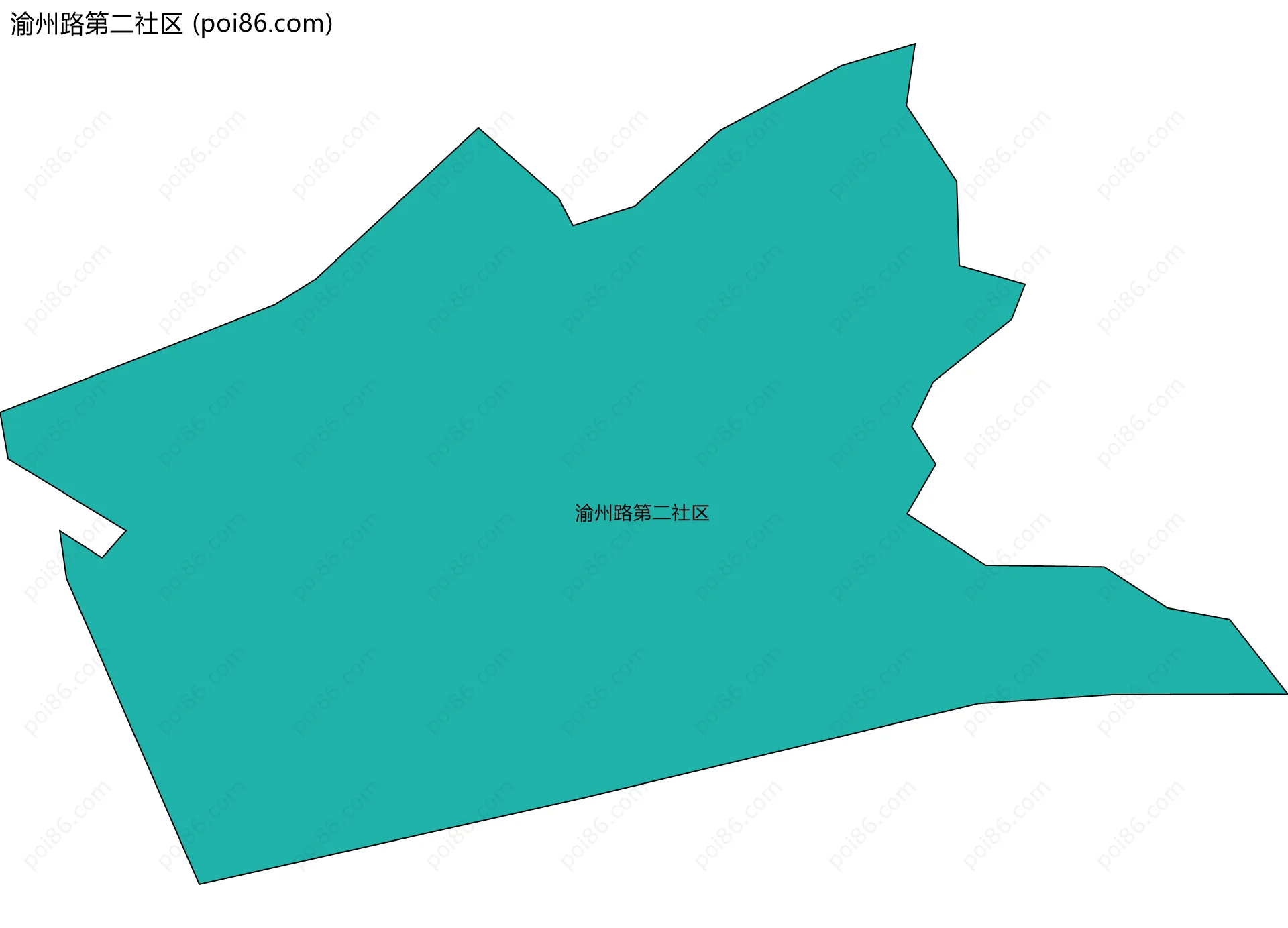 渝州路第二社区边界地图