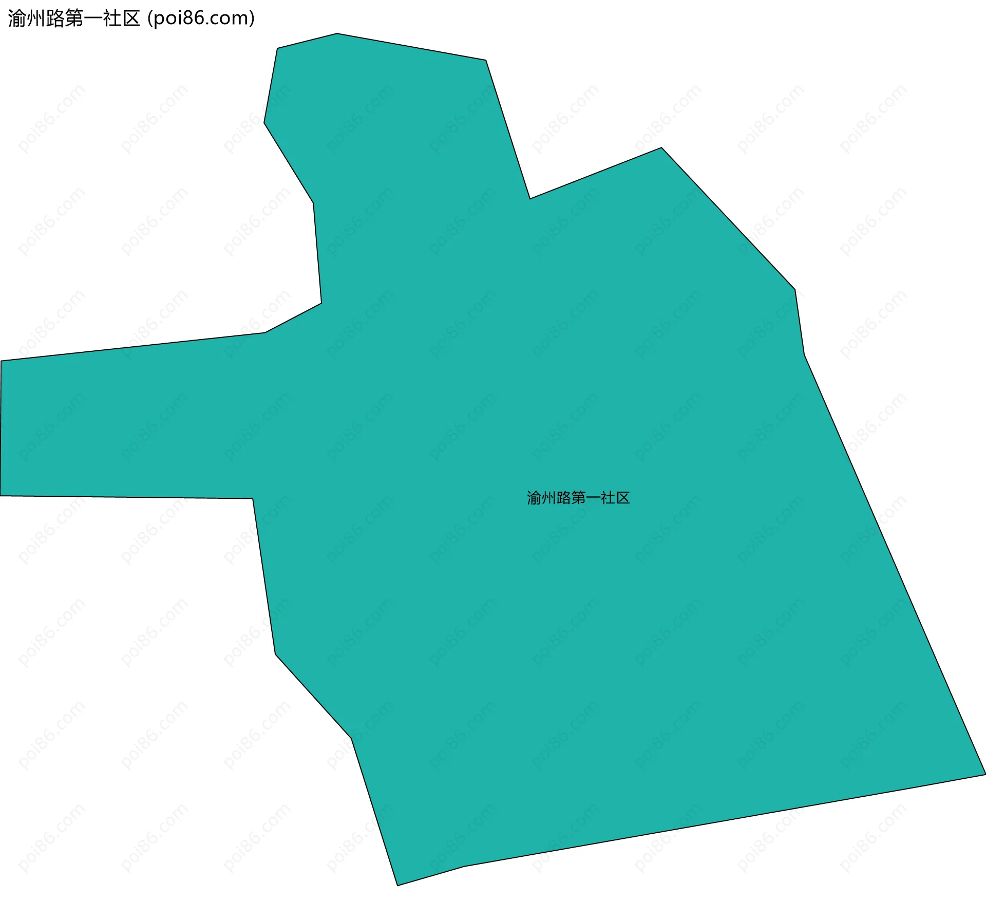 渝州路第一社区边界地图