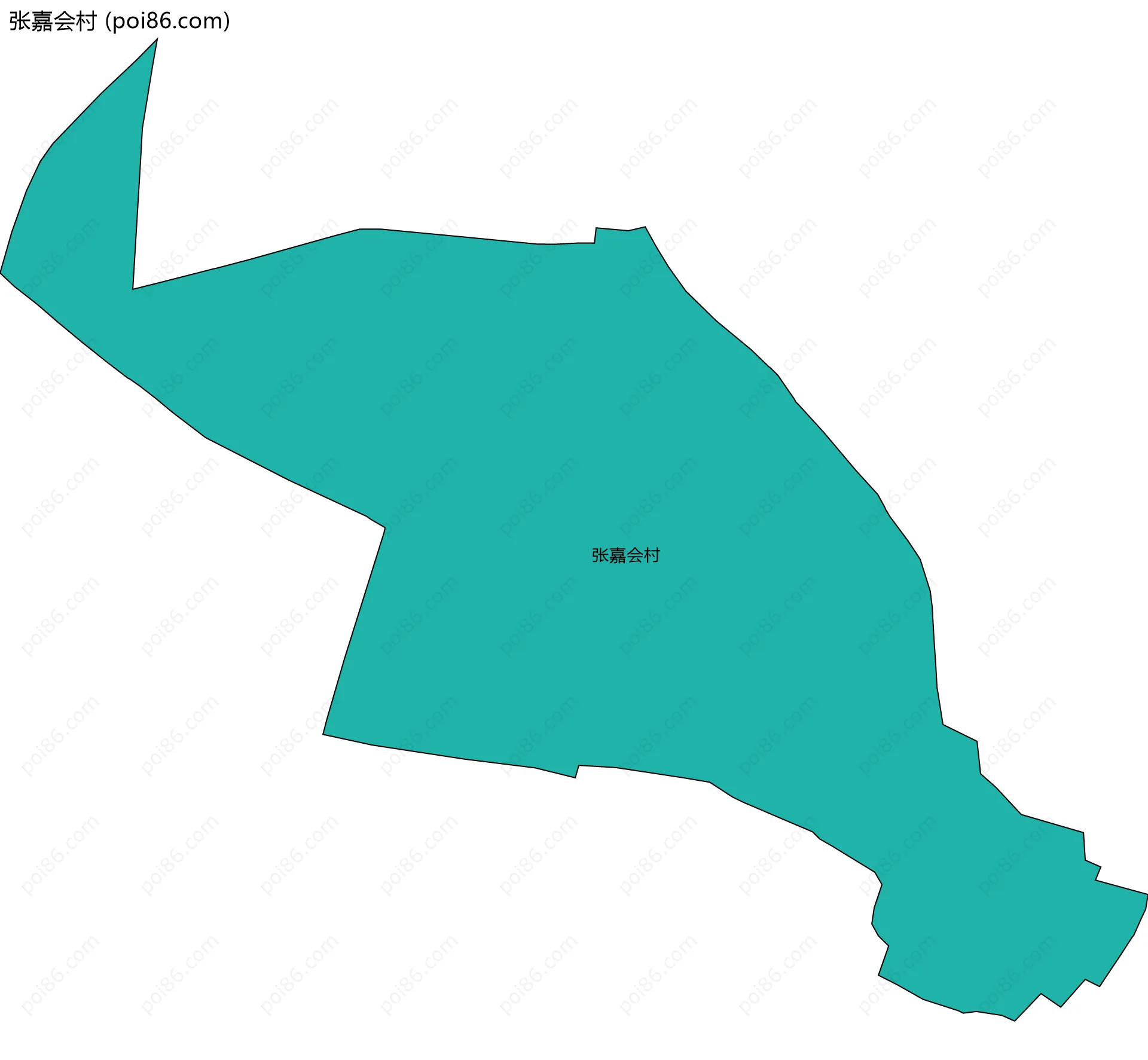 张嘉会村边界地图