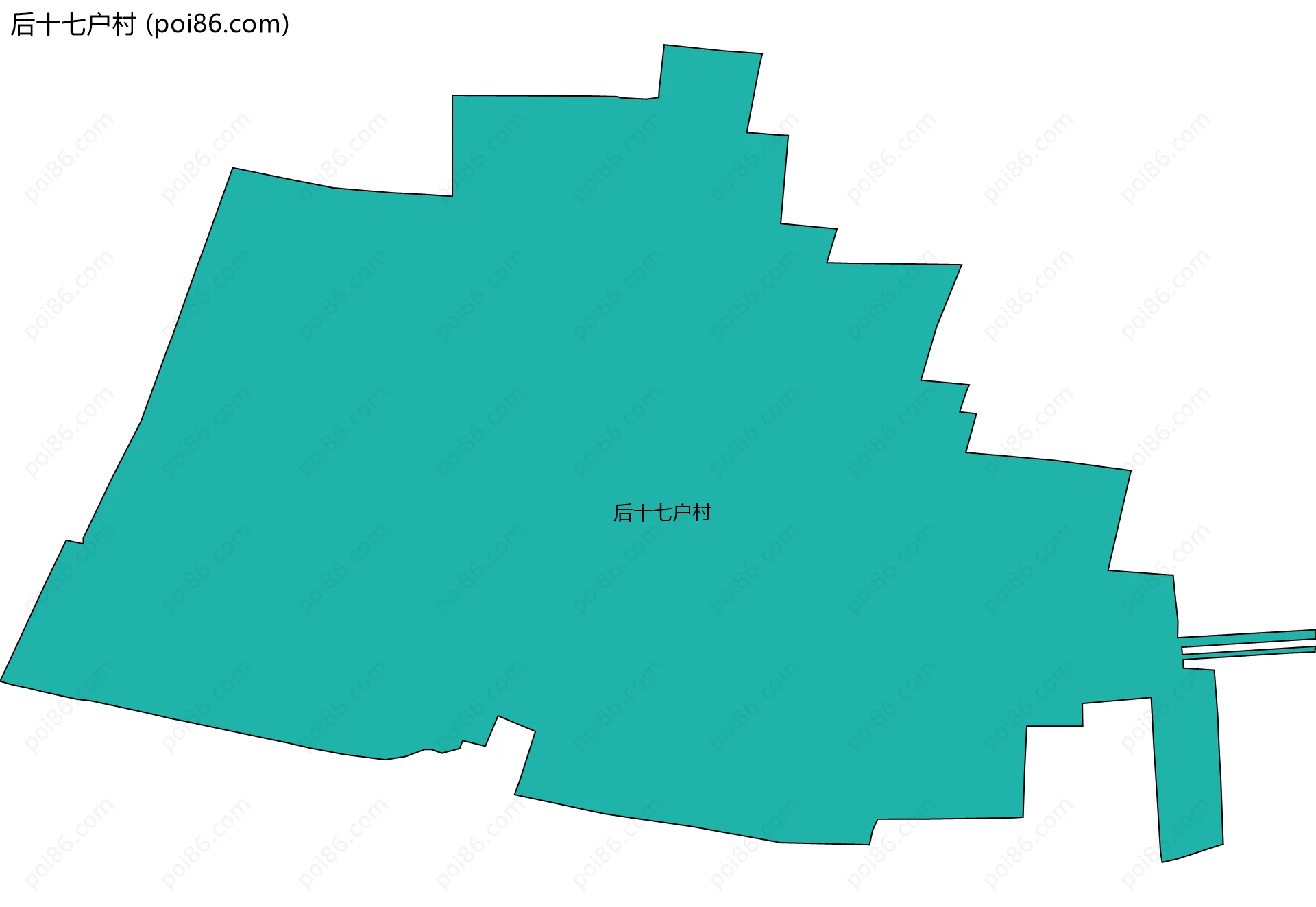 后十七户村边界地图