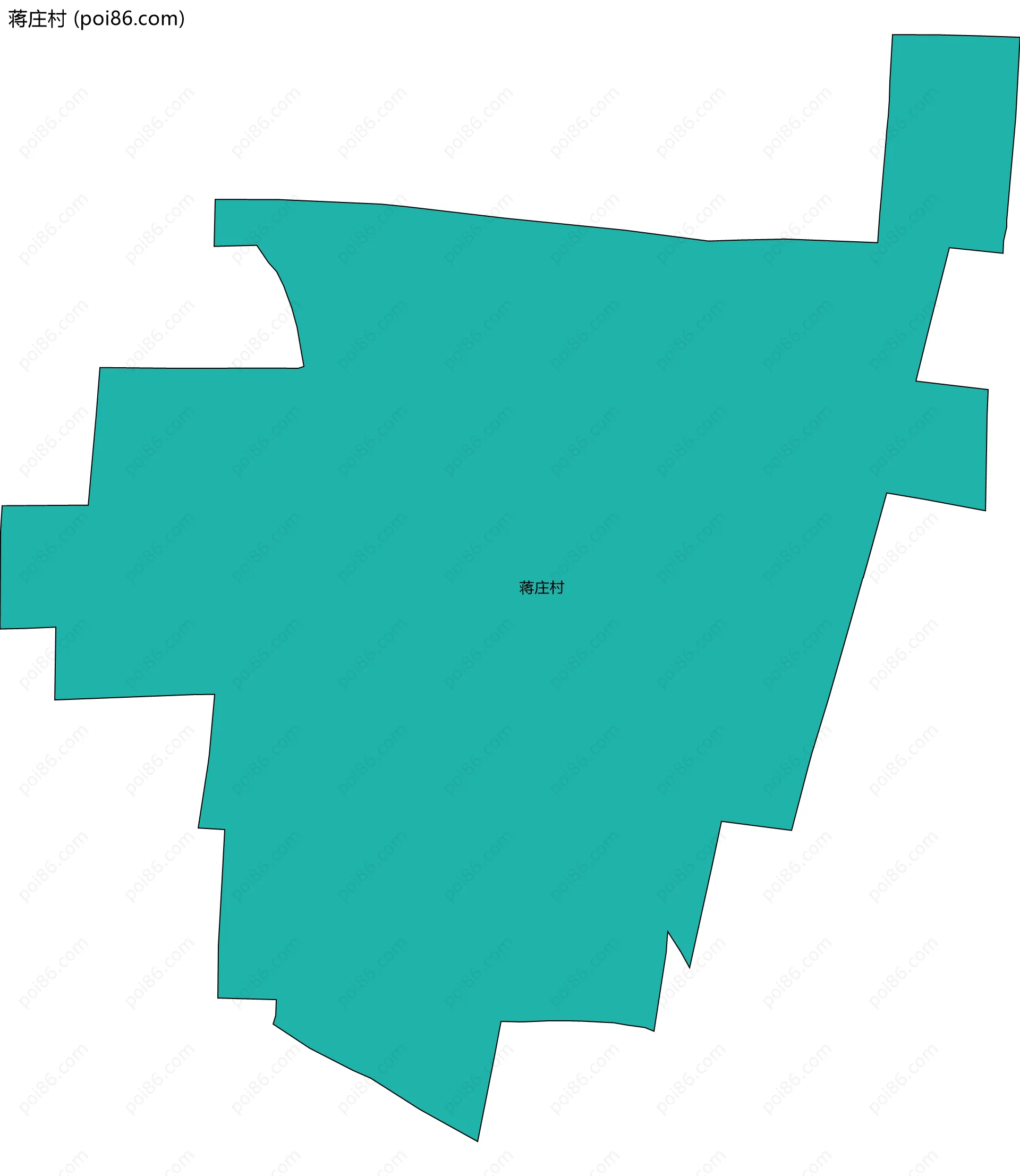 蒋庄村边界地图