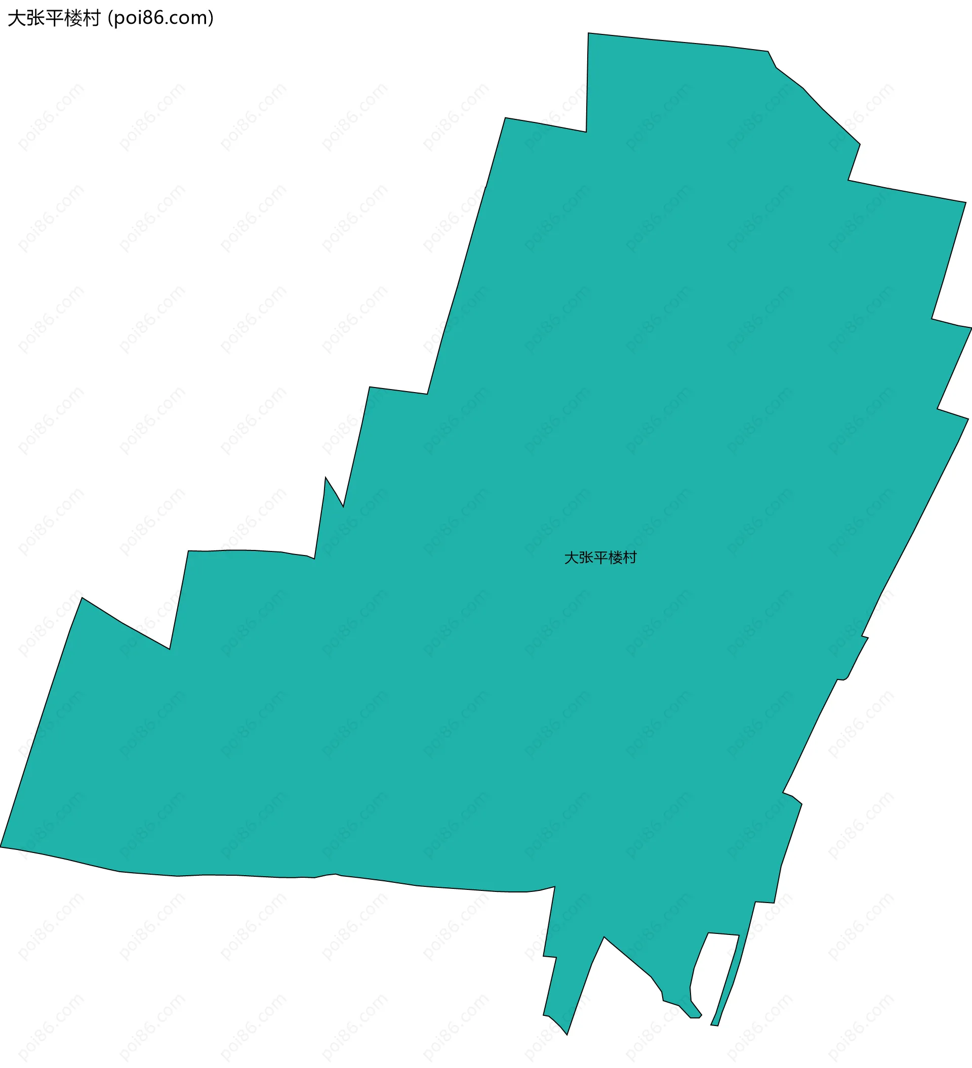 大张平楼村边界地图