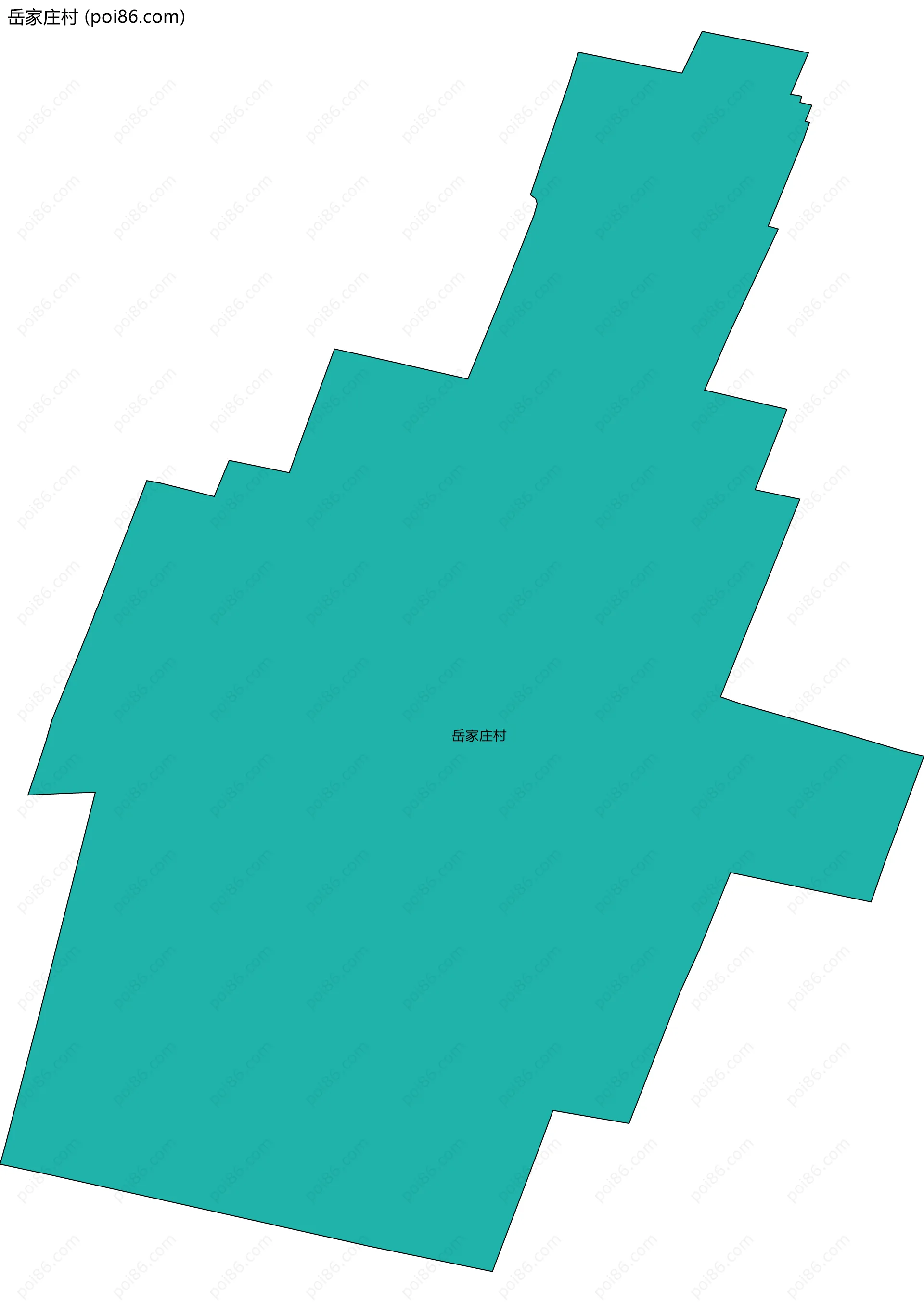 岳家庄村边界地图