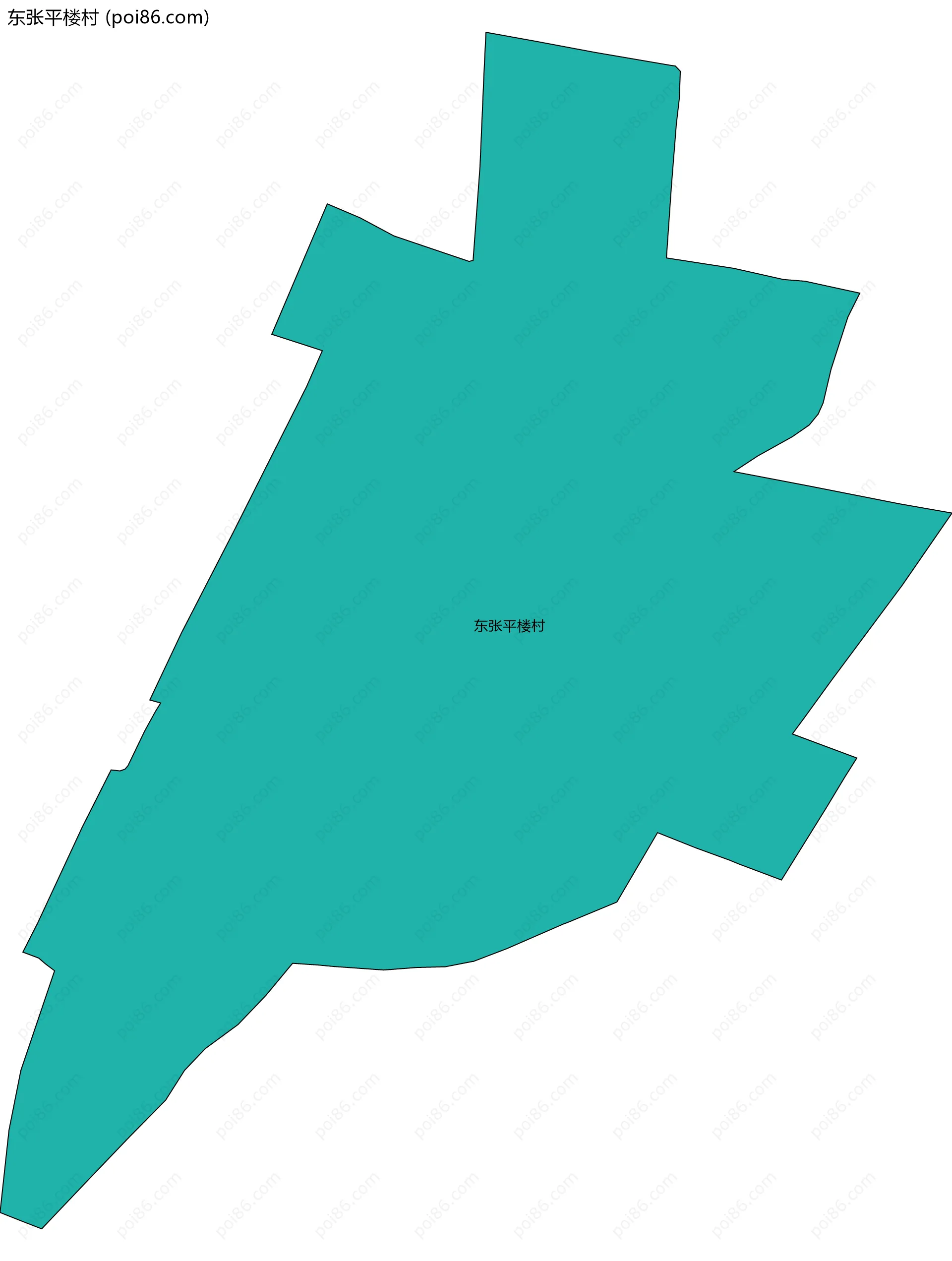 东张平楼村边界地图