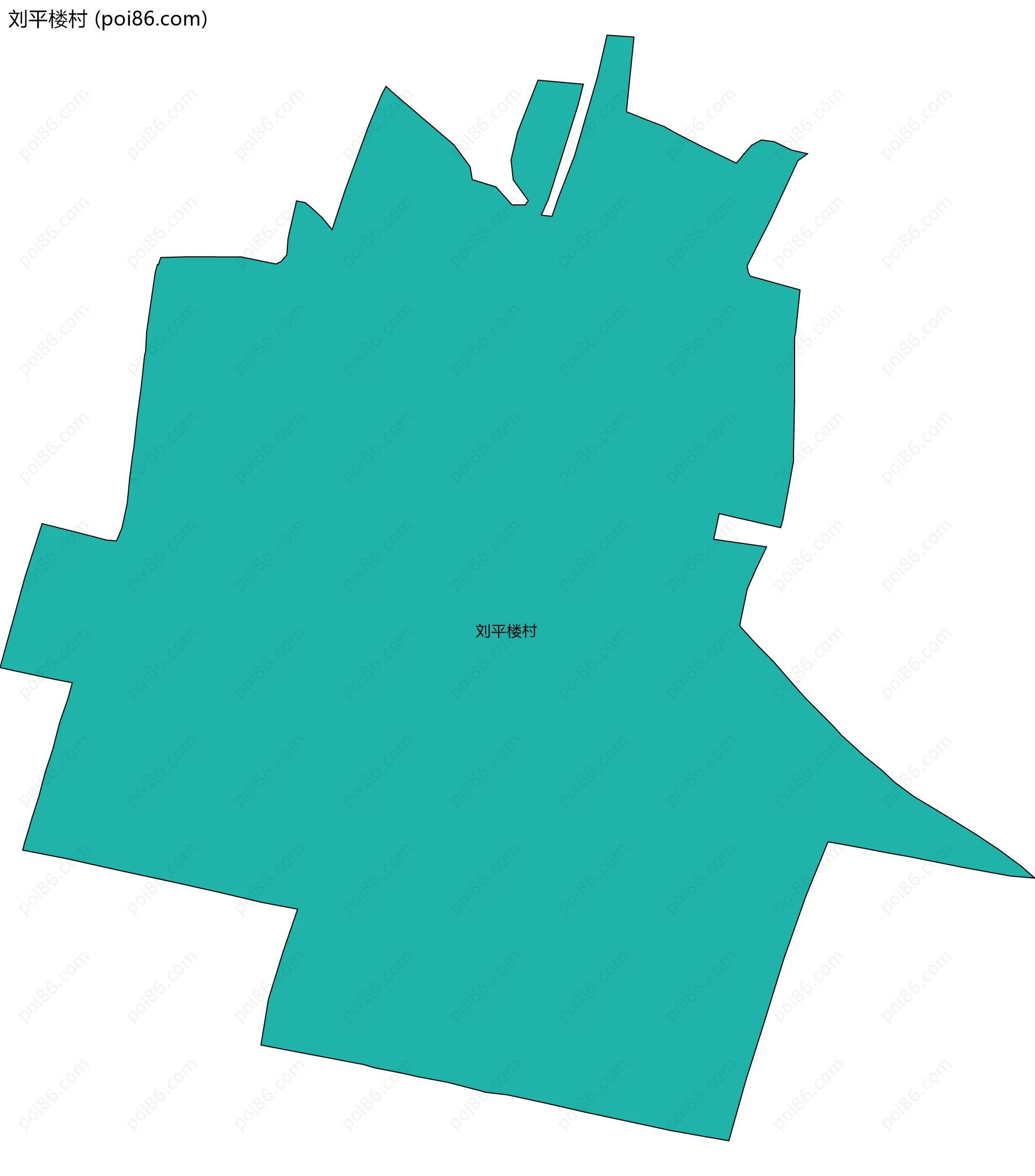 刘平楼村边界地图