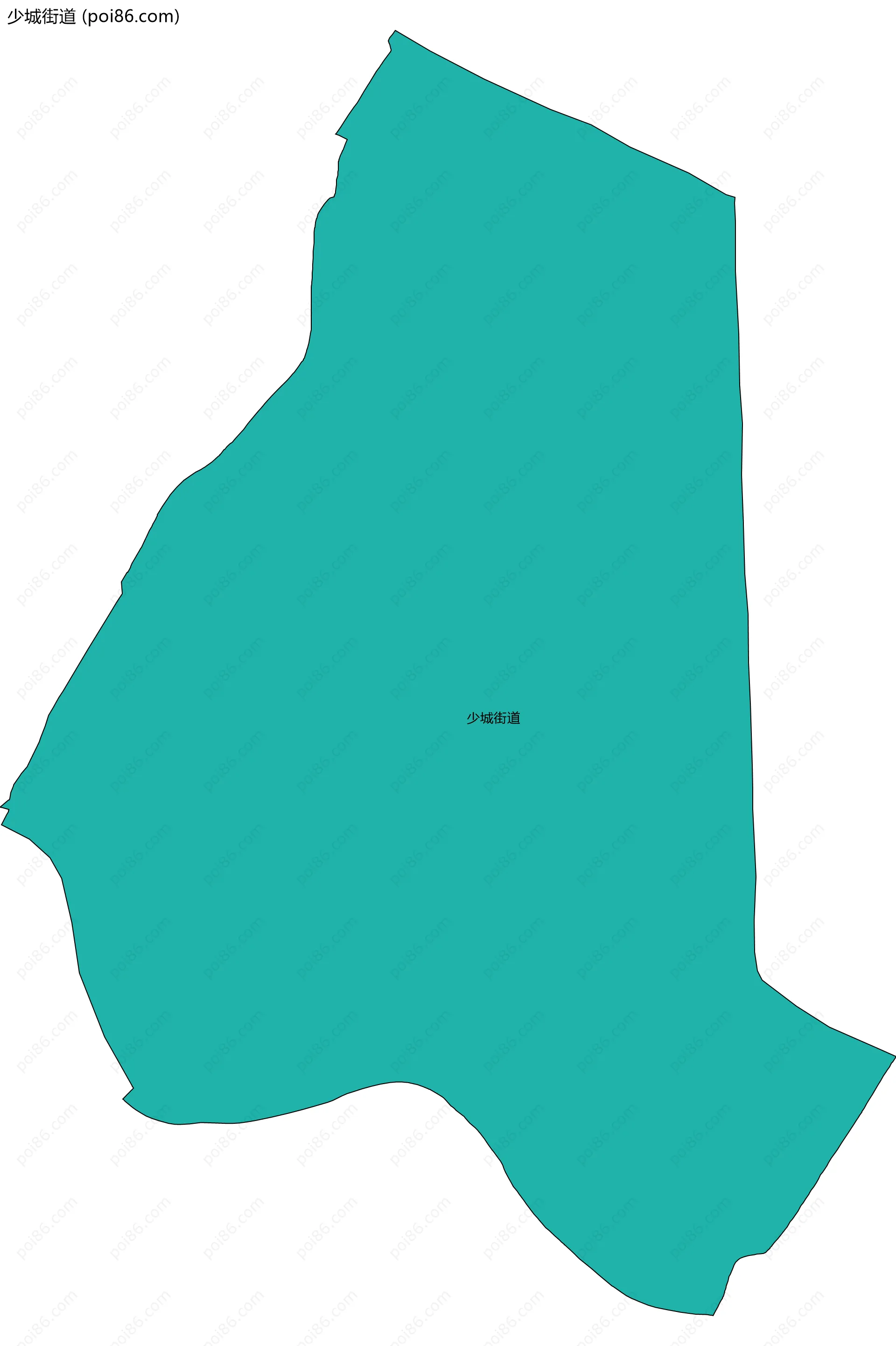 少城街道边界地图(五级行政区划)