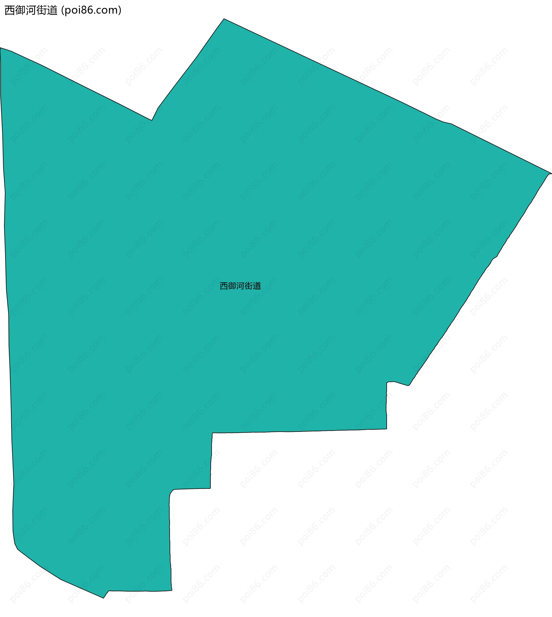 西御河街道边界地图