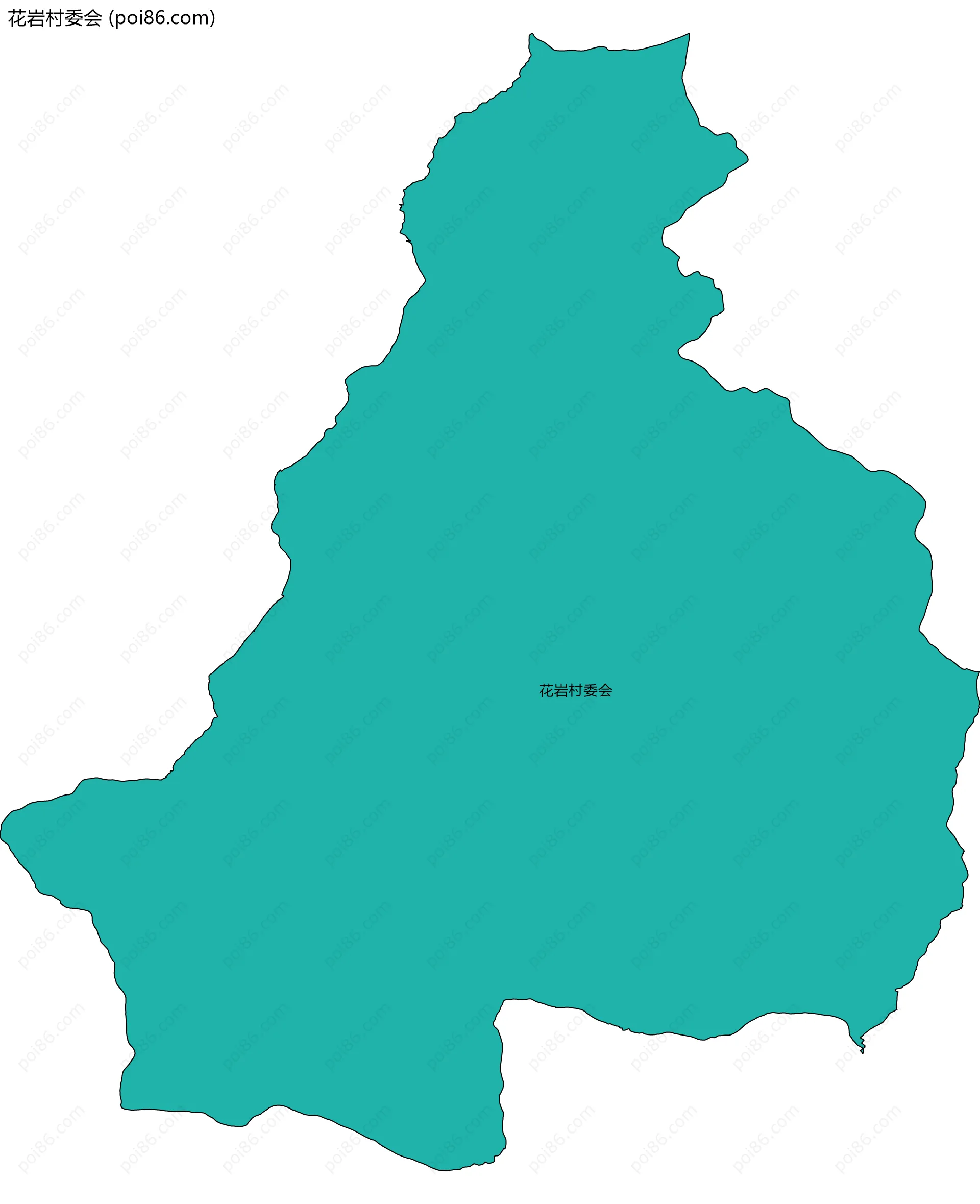 花岩村委会边界地图