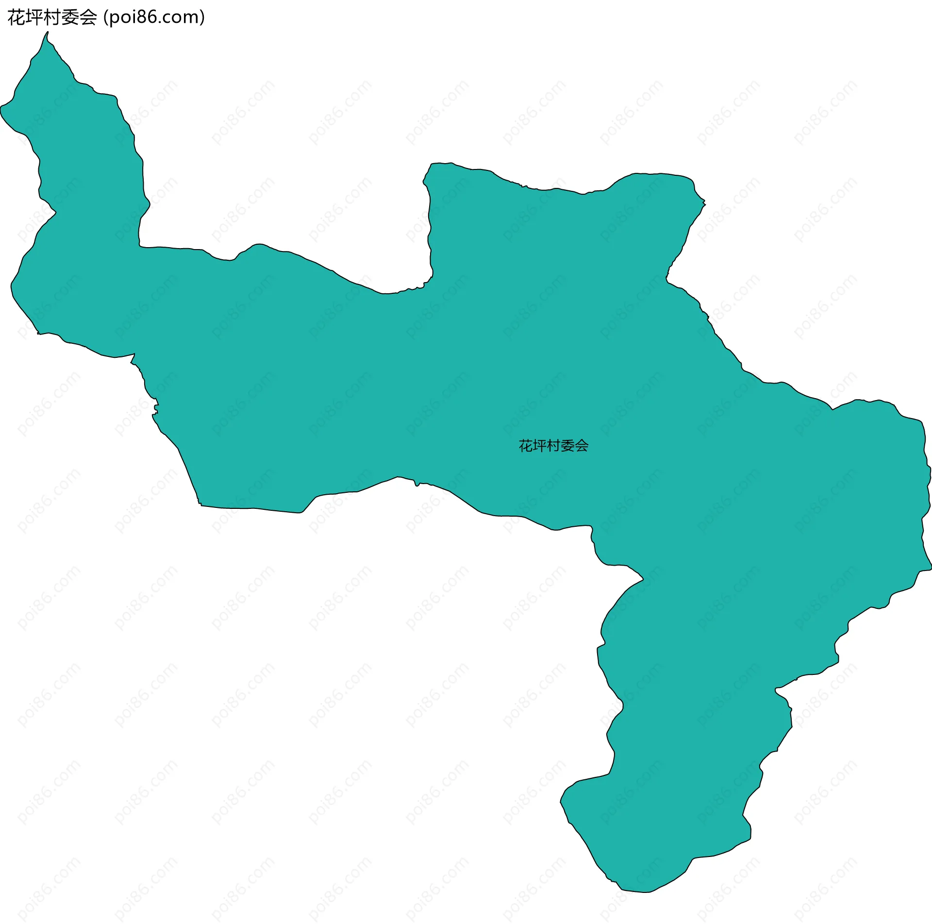 花坪村委会边界地图