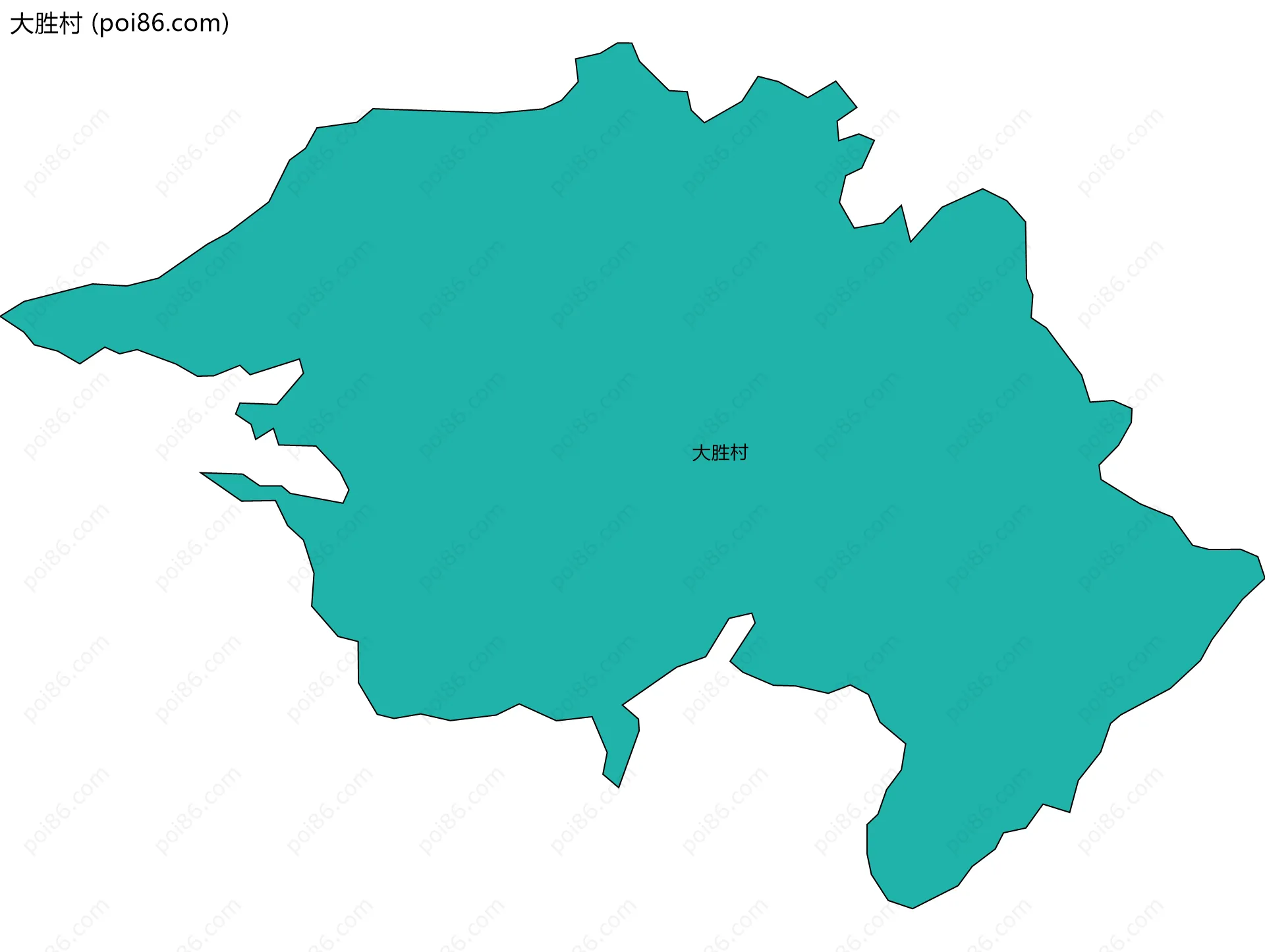 大胜村边界地图