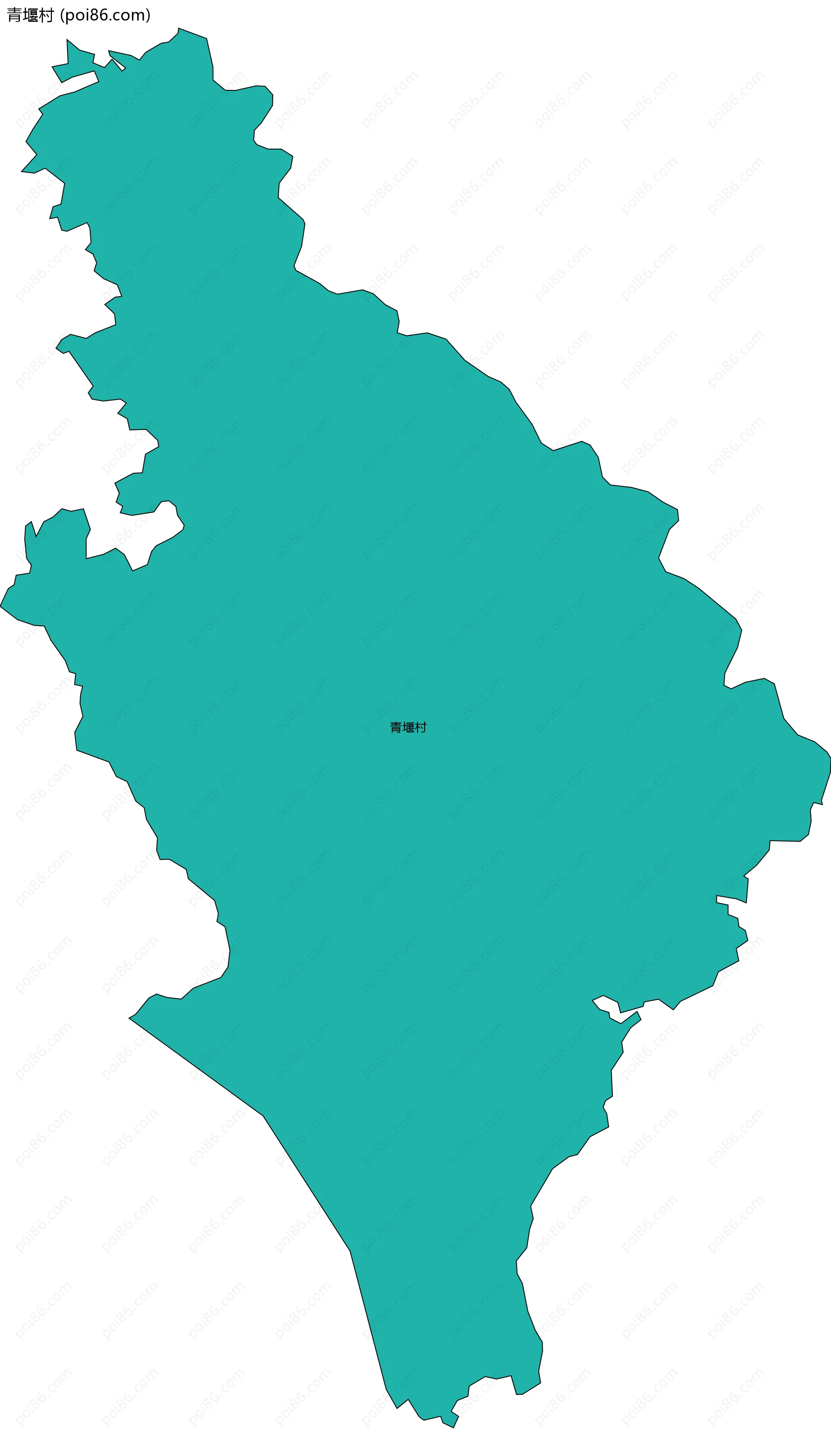 青堰村边界地图