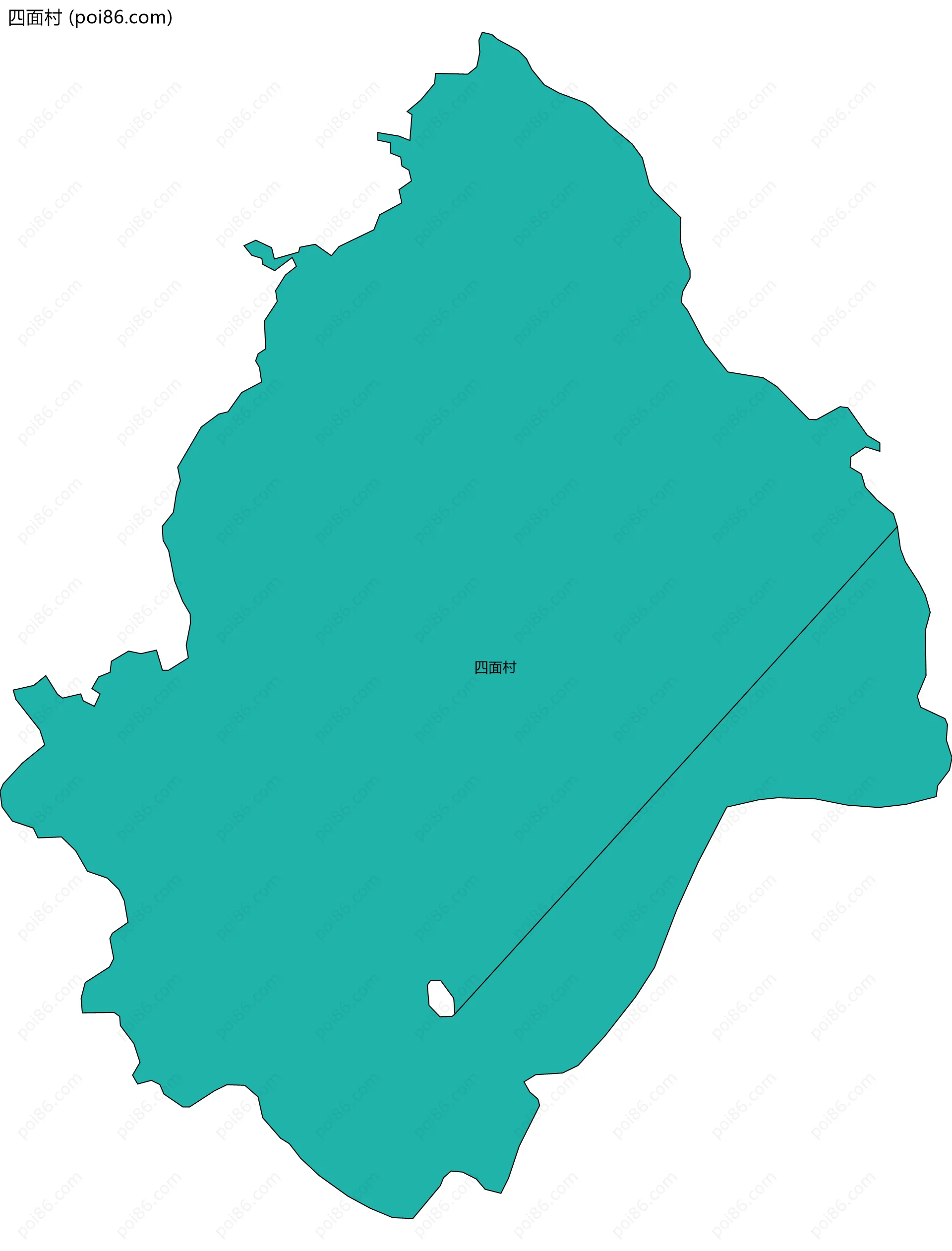 四面村边界地图