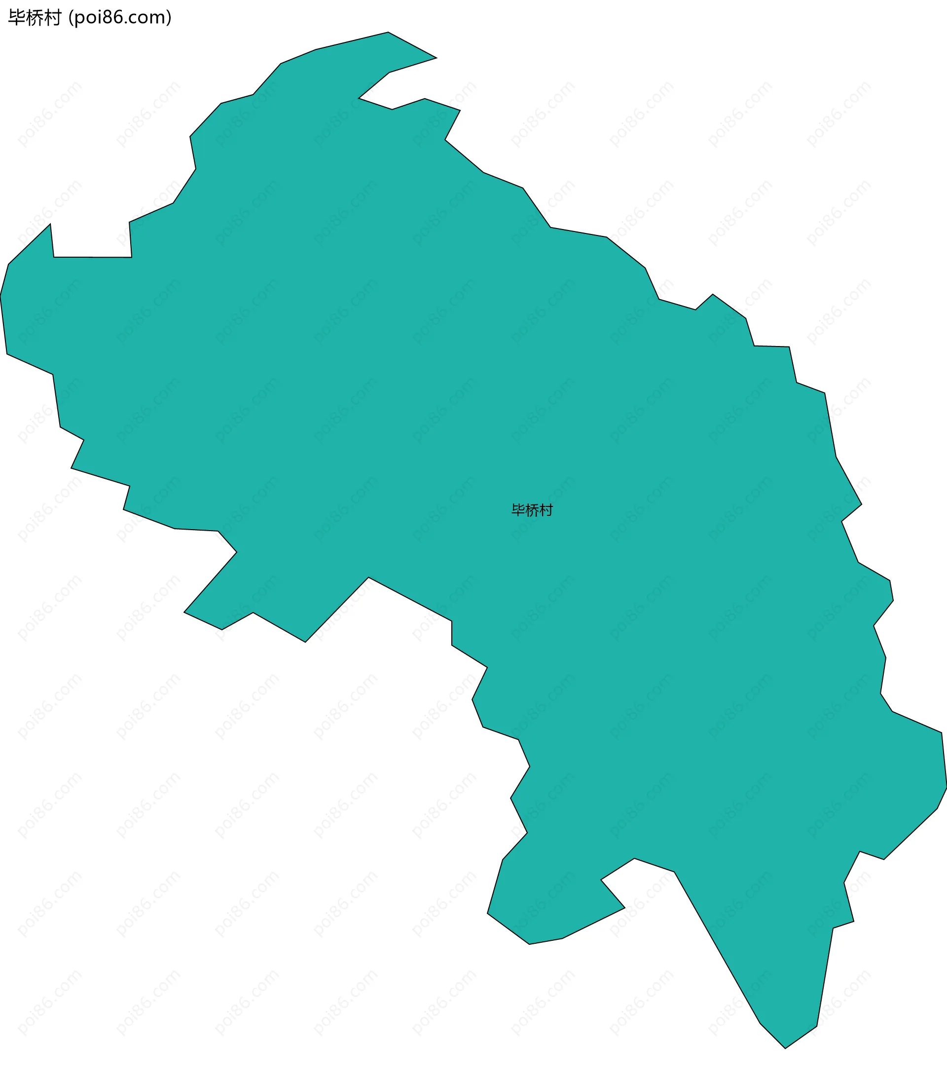 毕桥村边界地图