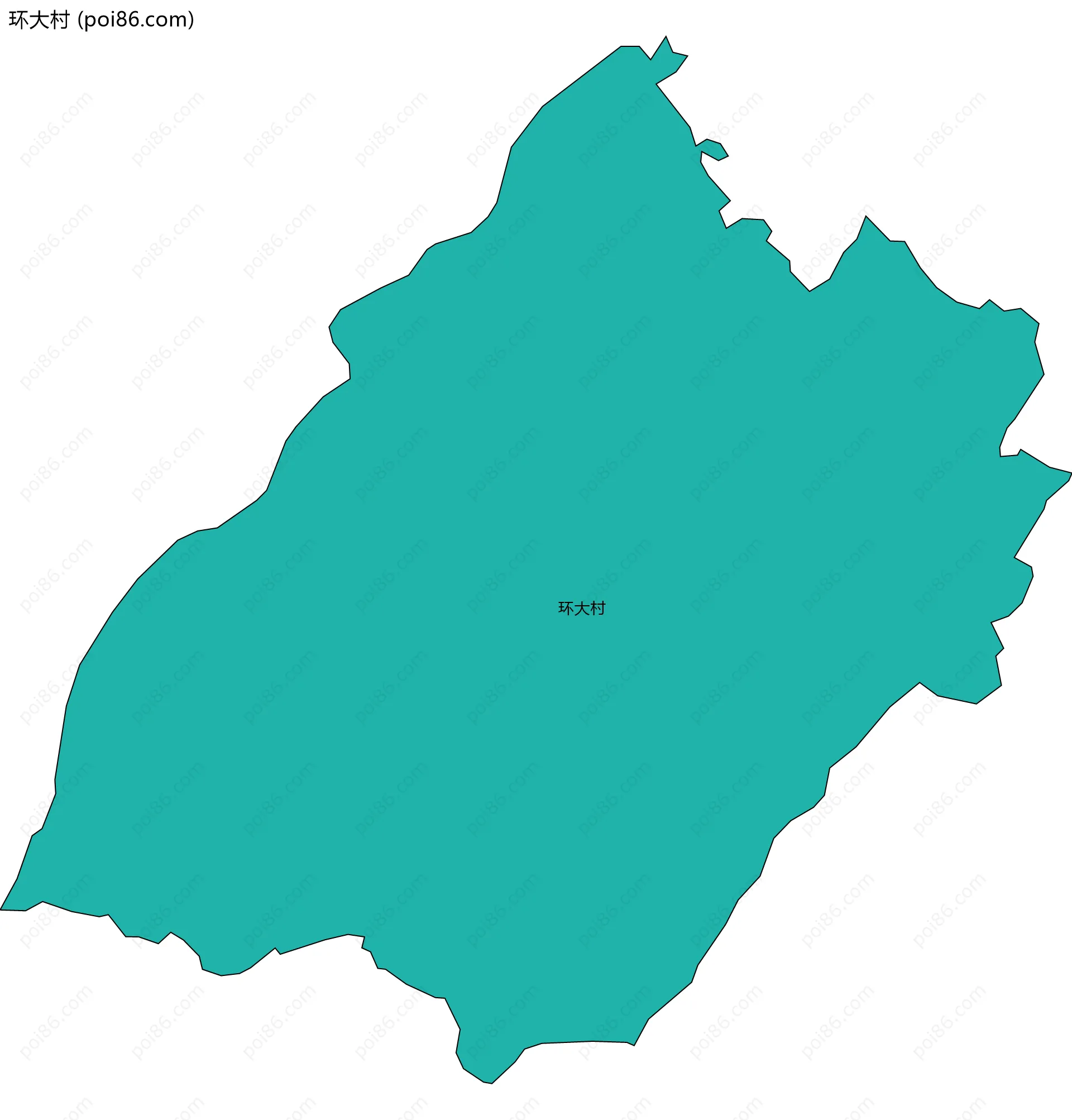 环大村边界地图