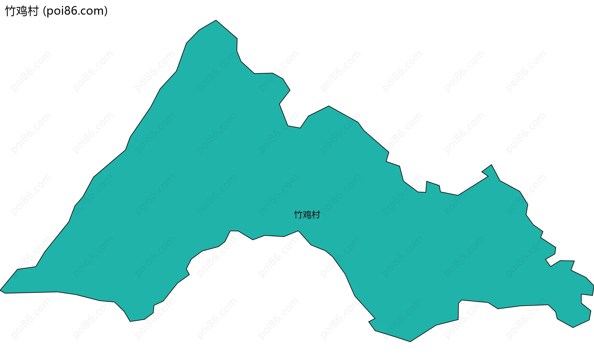 竹鸡村边界地图