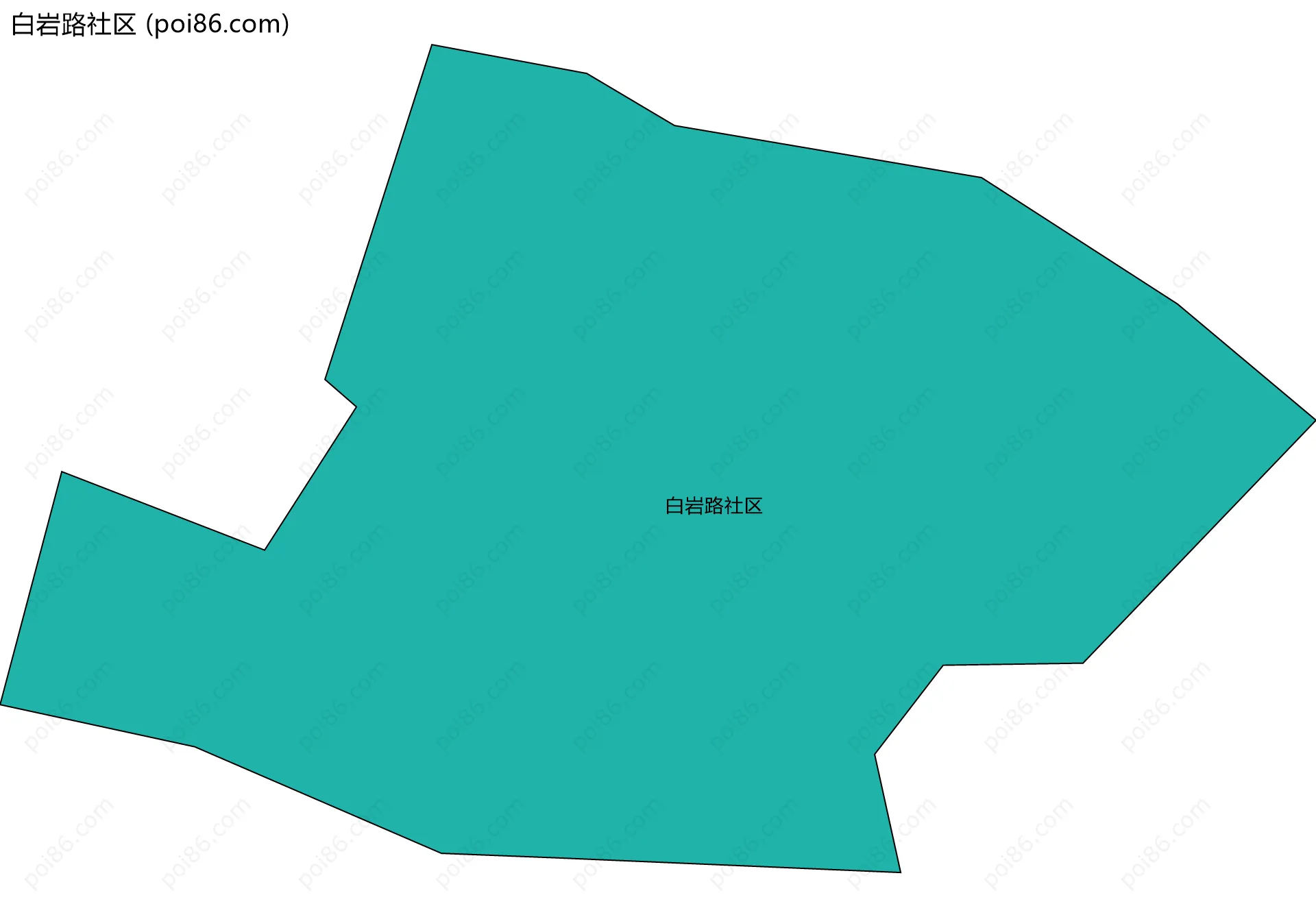 白岩路社区边界地图
