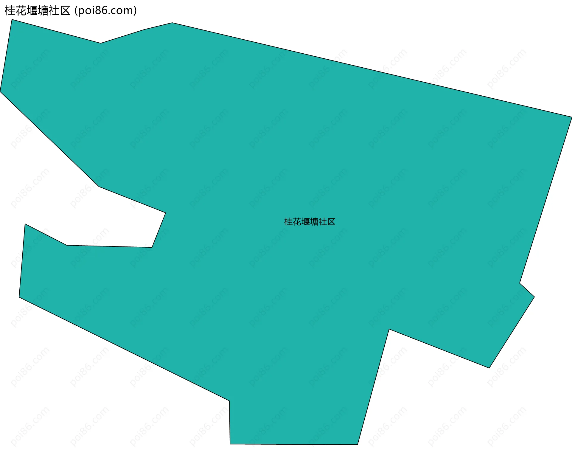 桂花堰塘社区边界地图