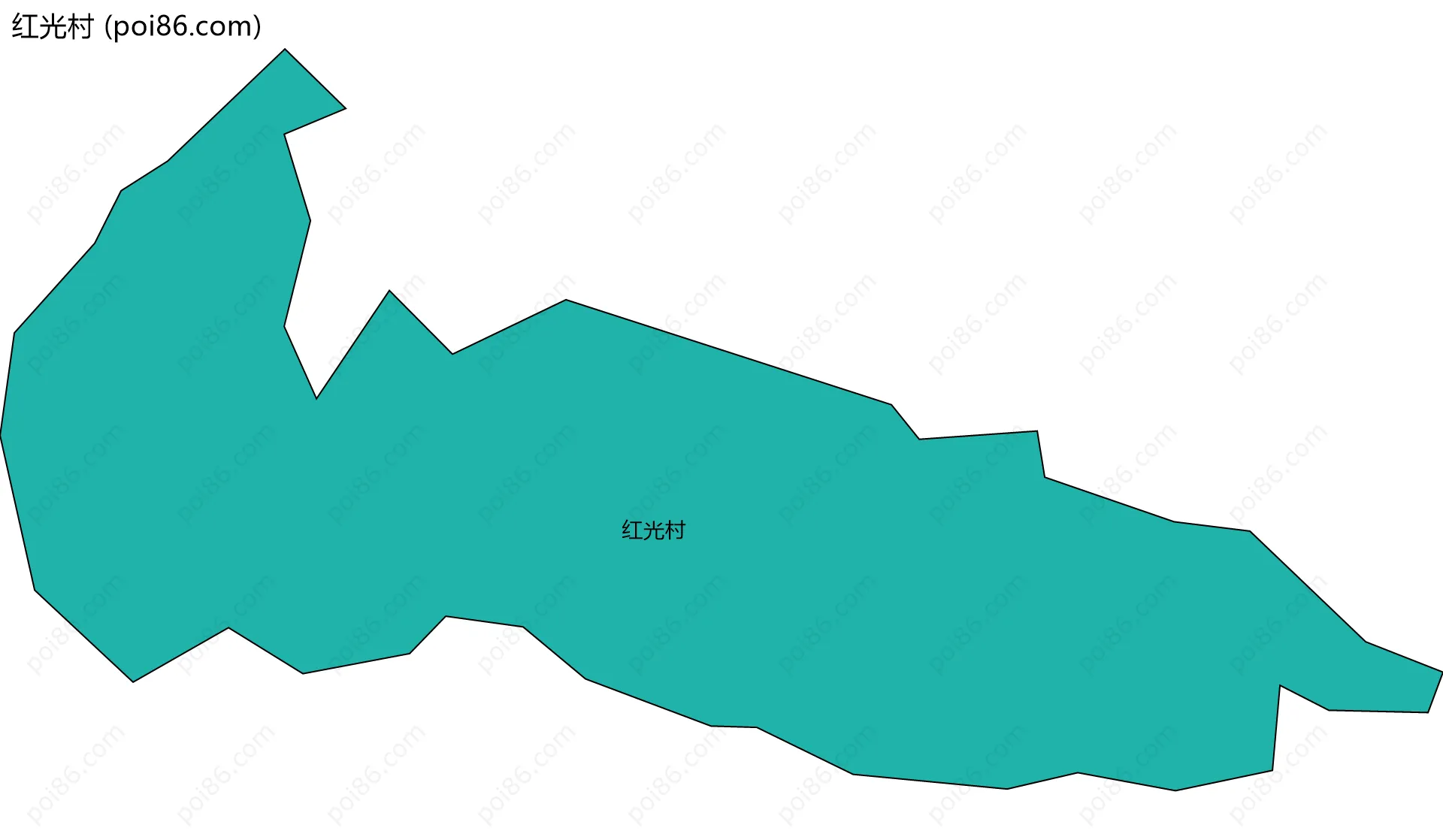 红光村边界地图