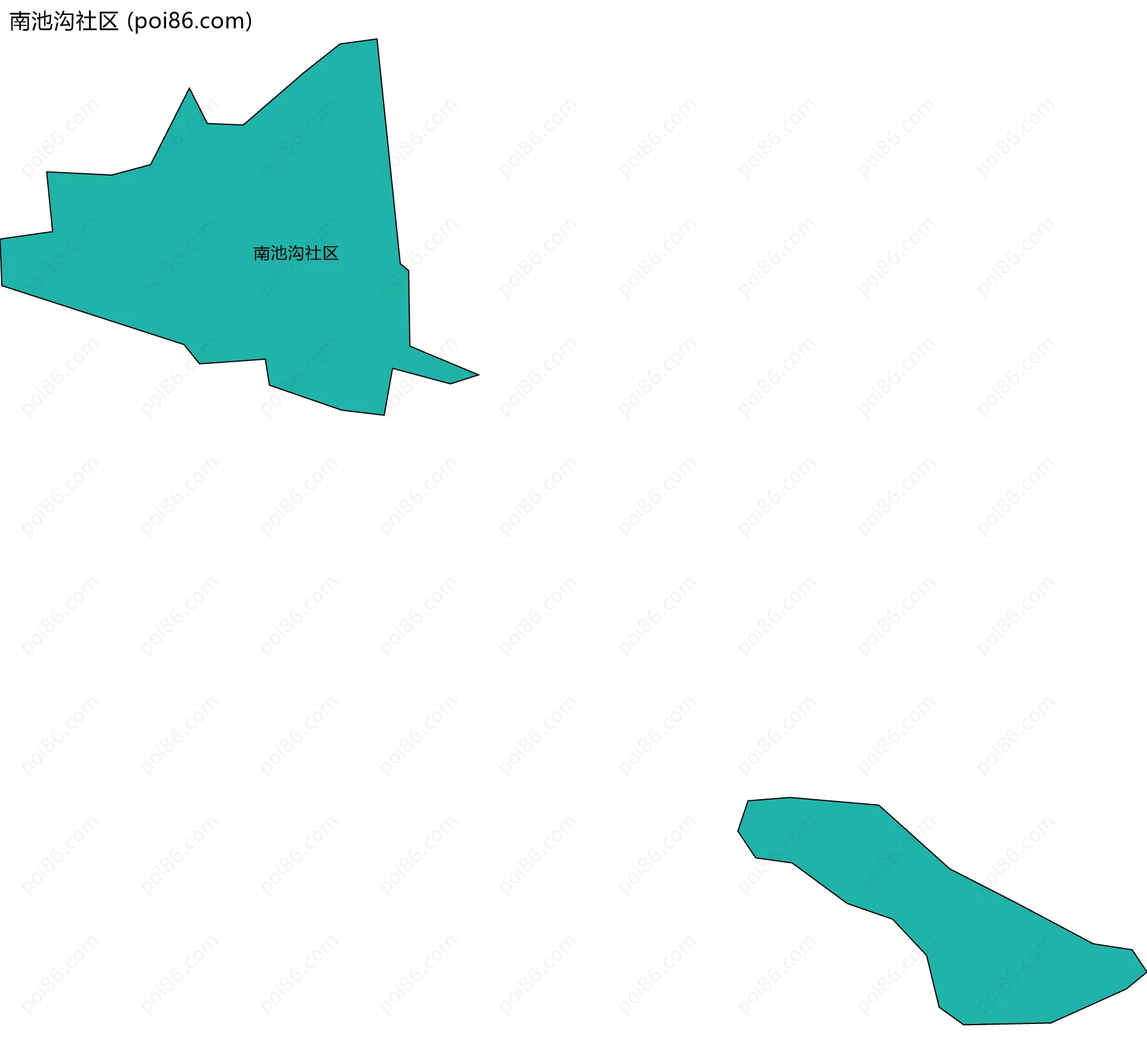 南池沟社区边界地图
