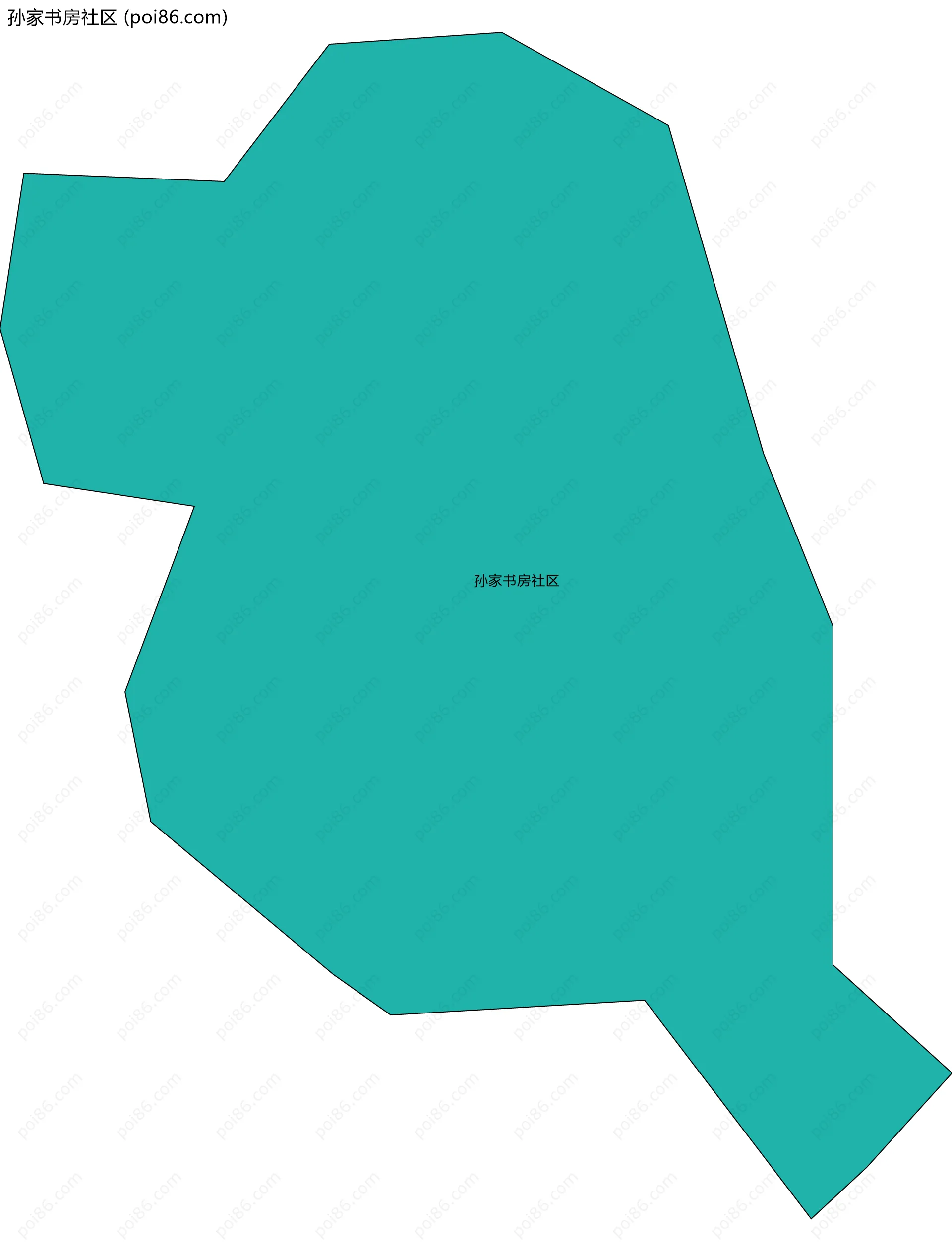 孙家书房社区边界地图