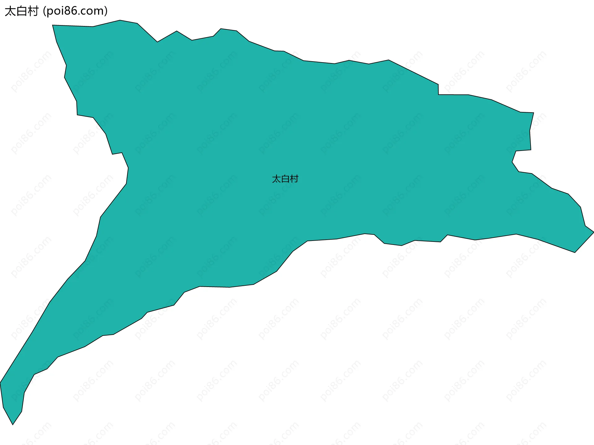 太白村边界地图