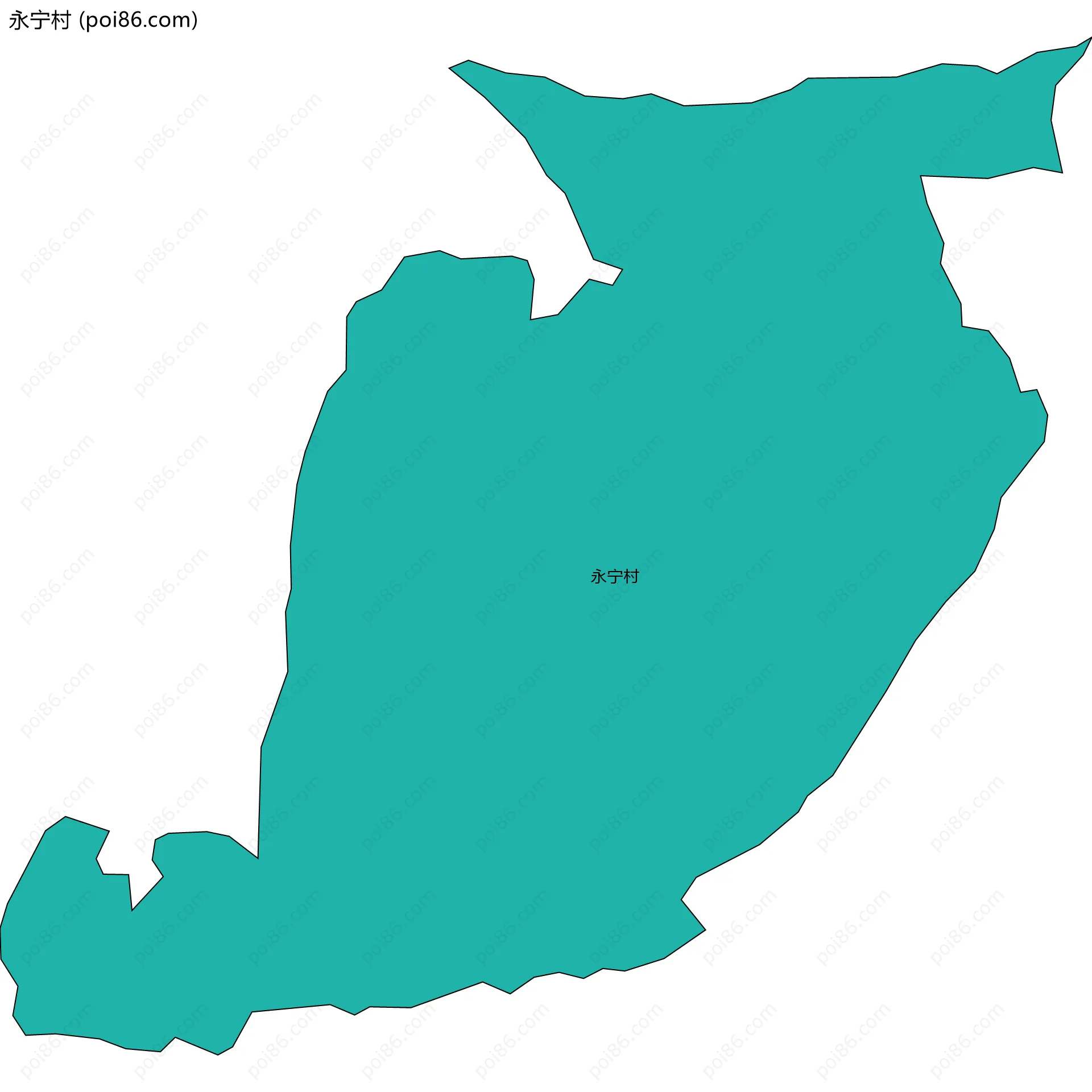 永宁村边界地图