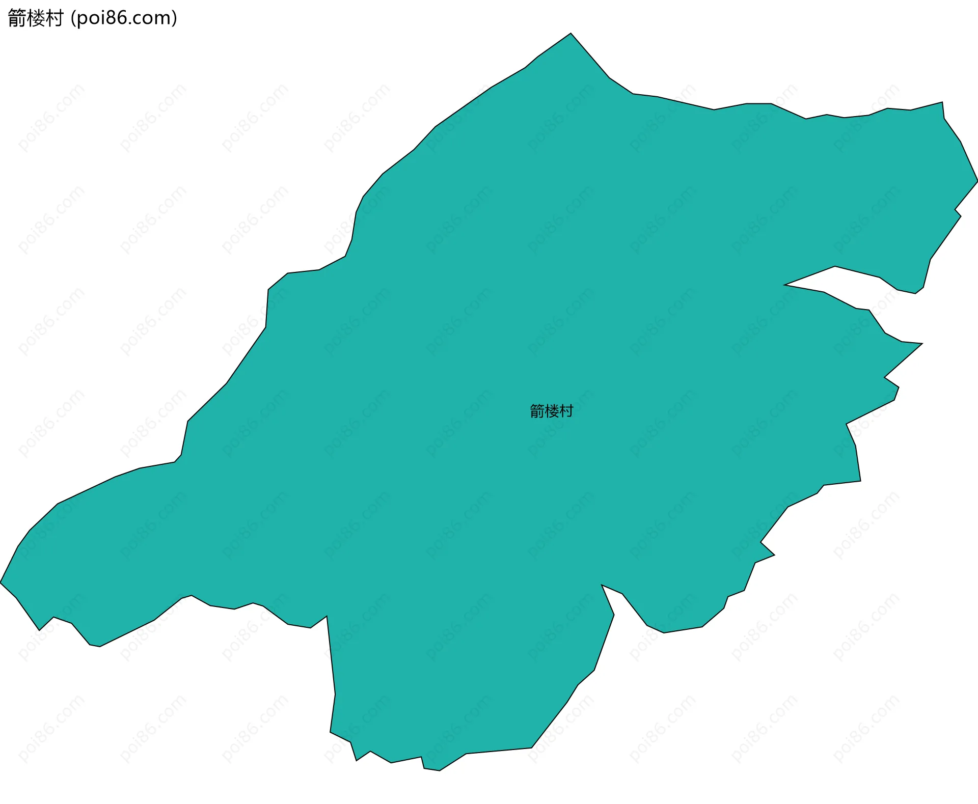 箭楼村边界地图