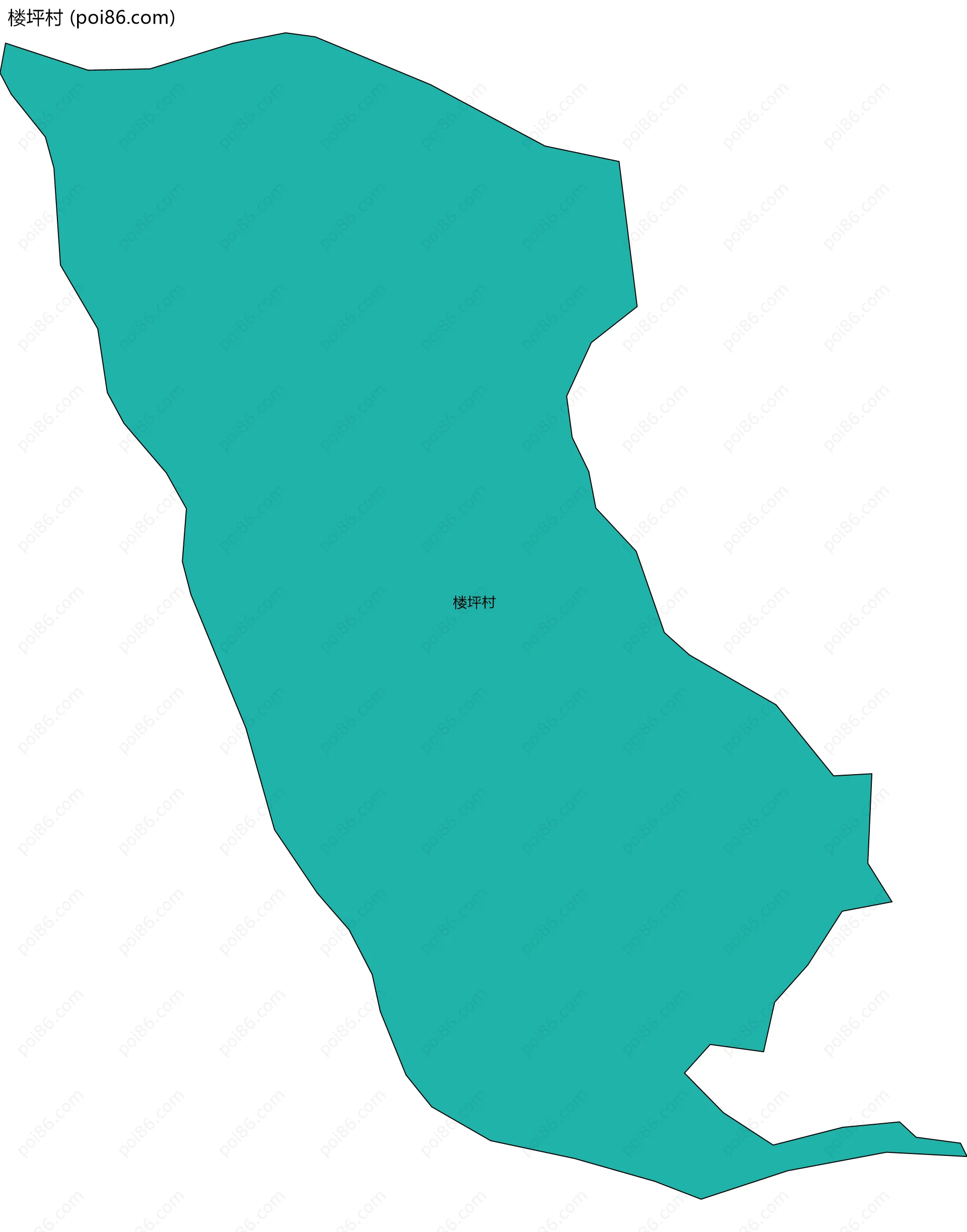 楼坪村边界地图