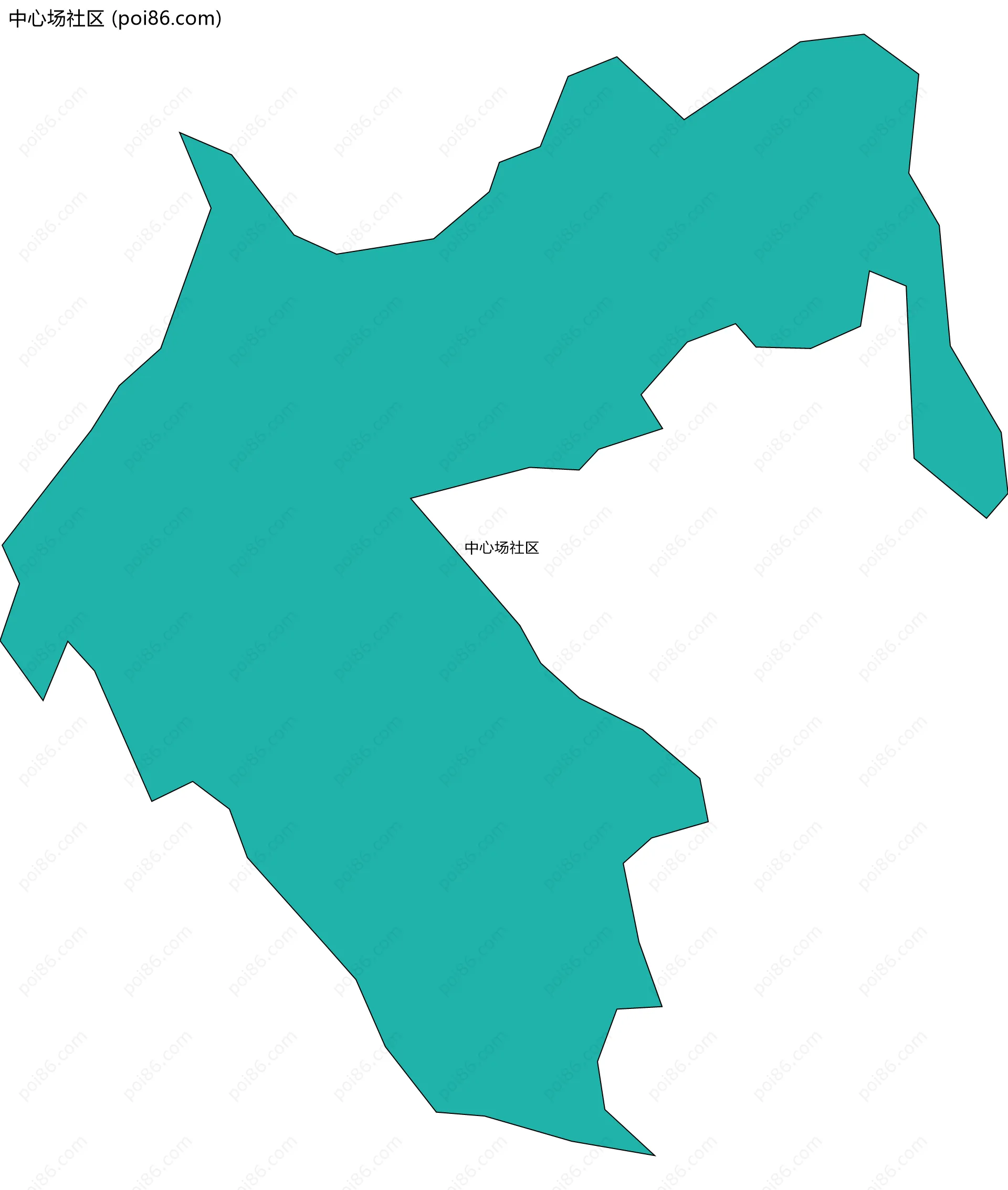 中心场社区边界地图