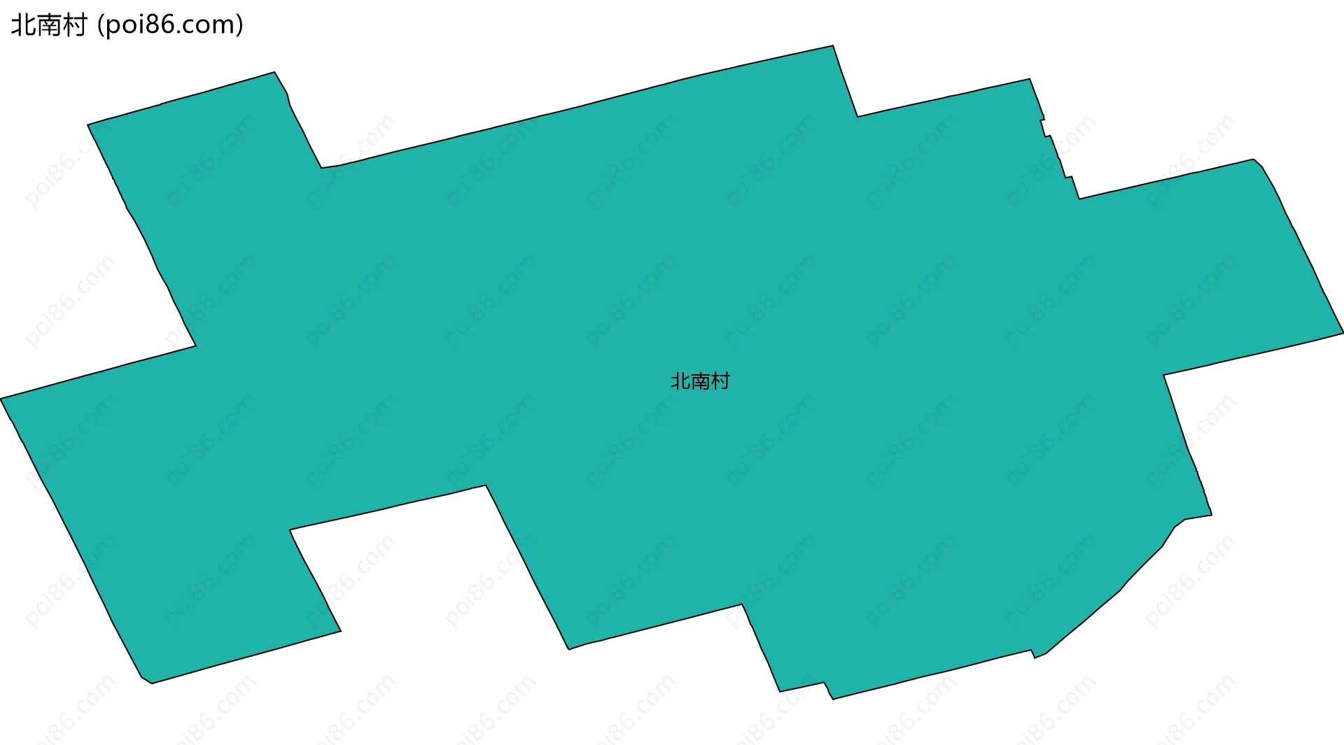 北南村边界地图