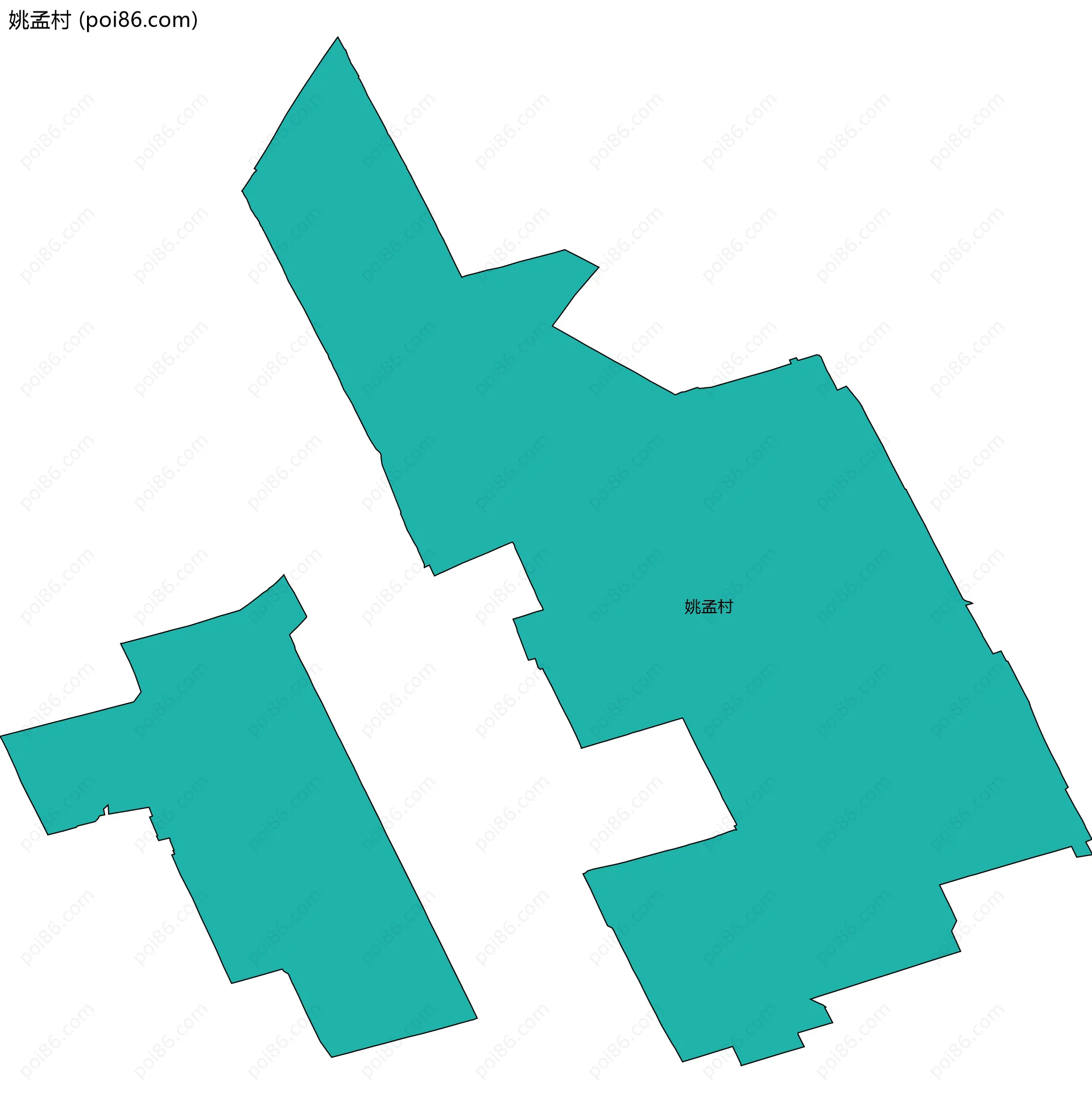 姚孟村边界地图