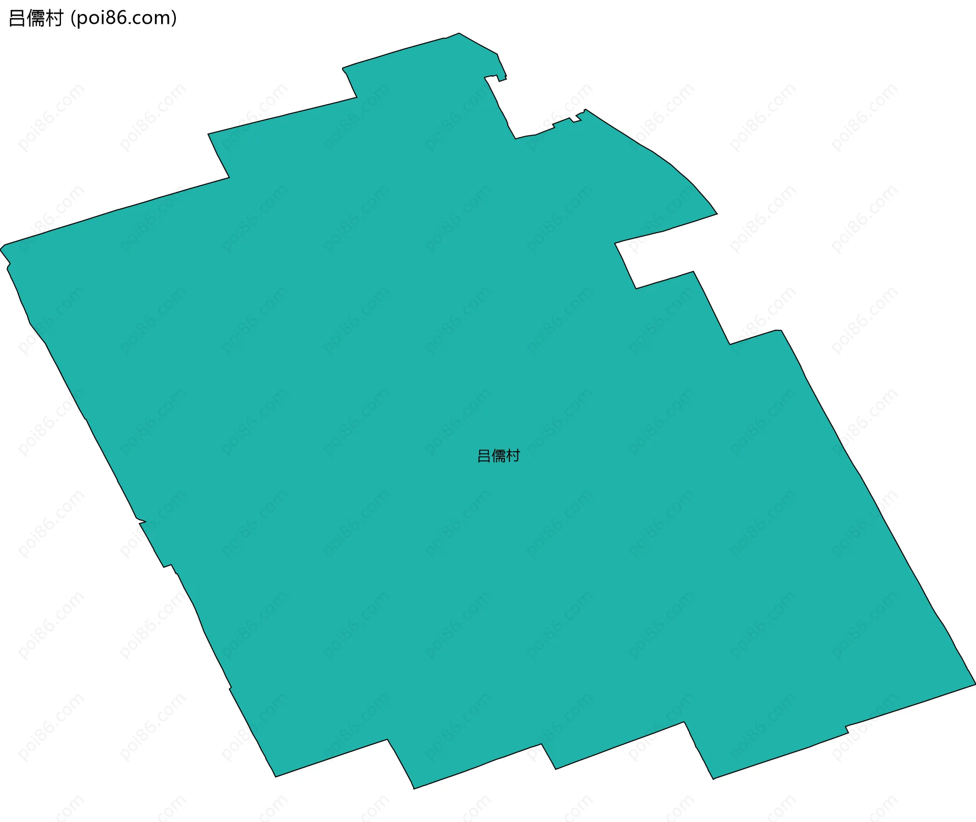 吕儒村边界地图