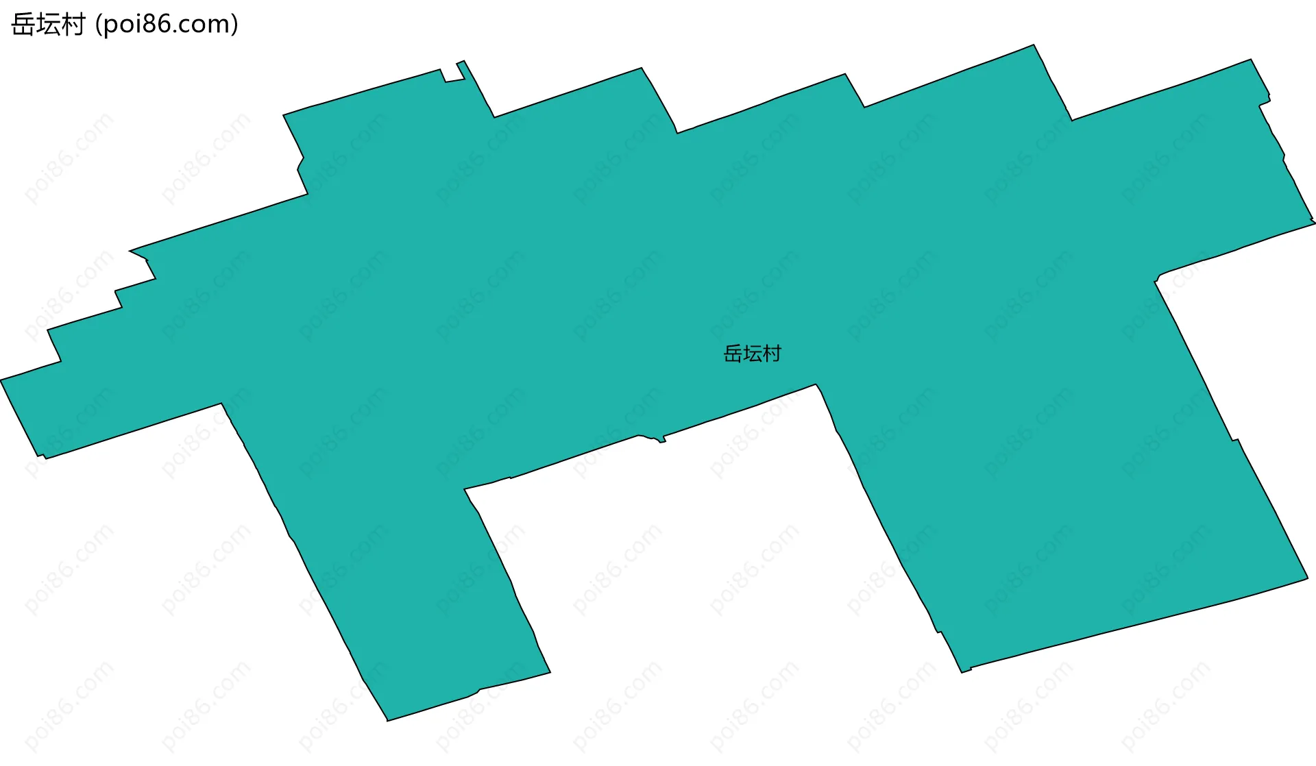 岳坛村边界地图