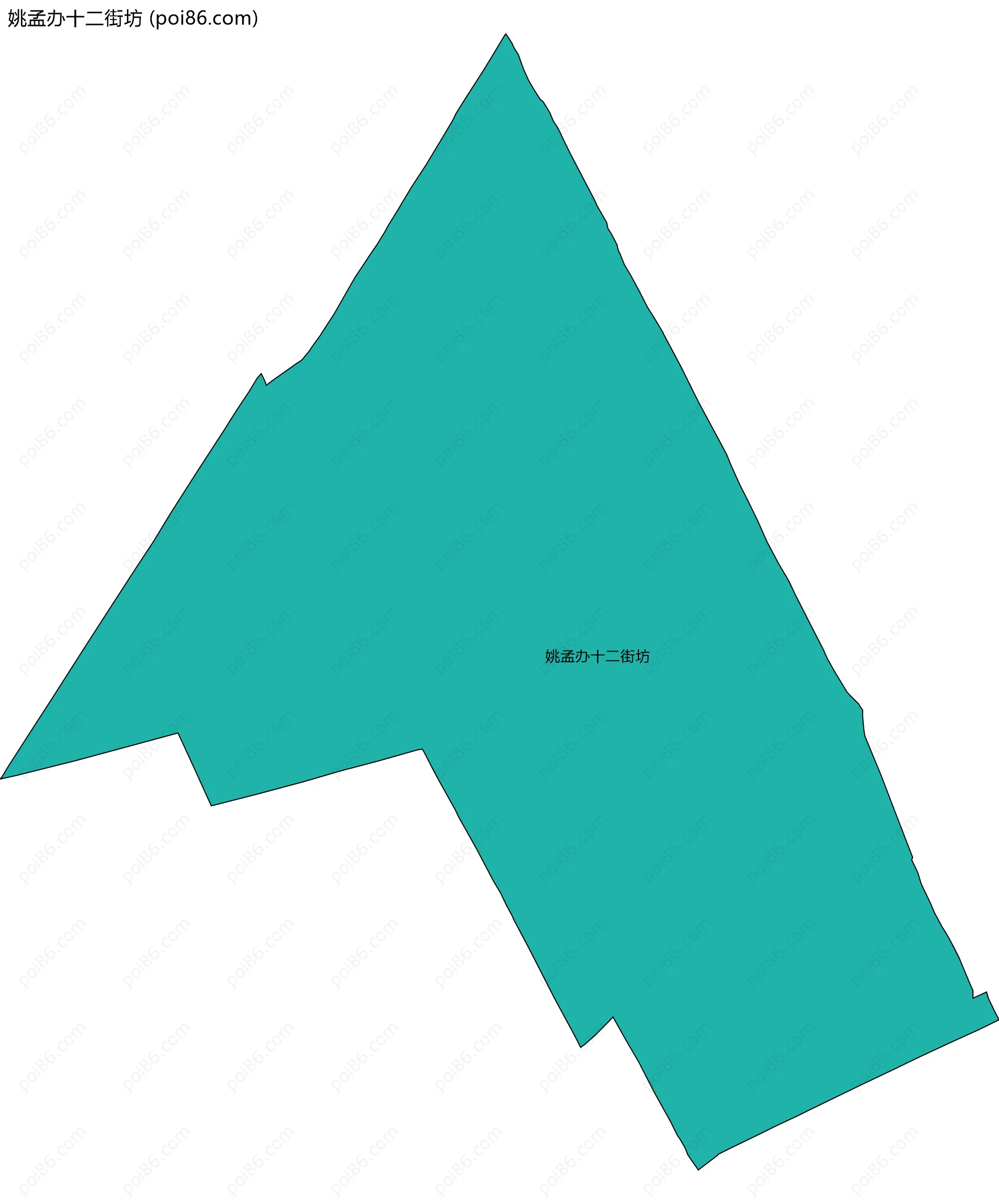 姚孟办十二街坊边界地图