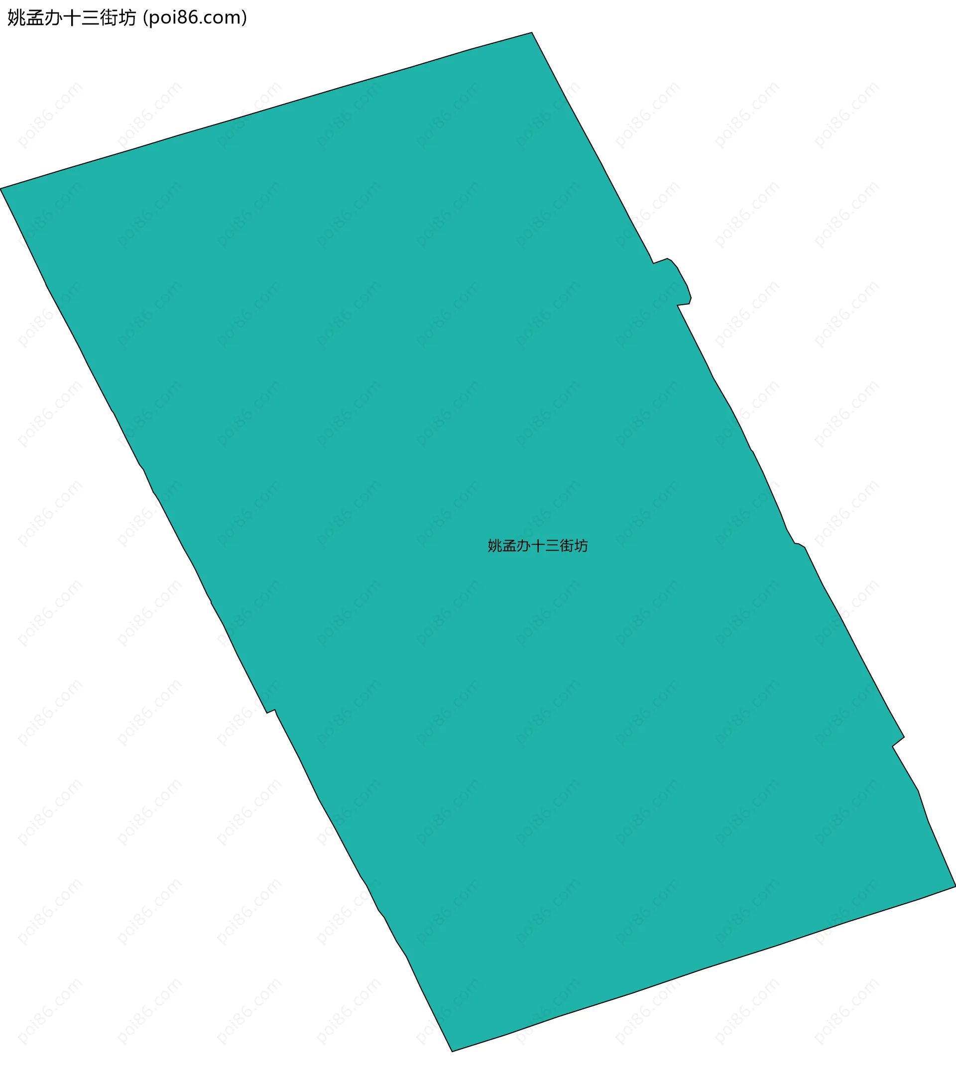 姚孟办十三街坊边界地图