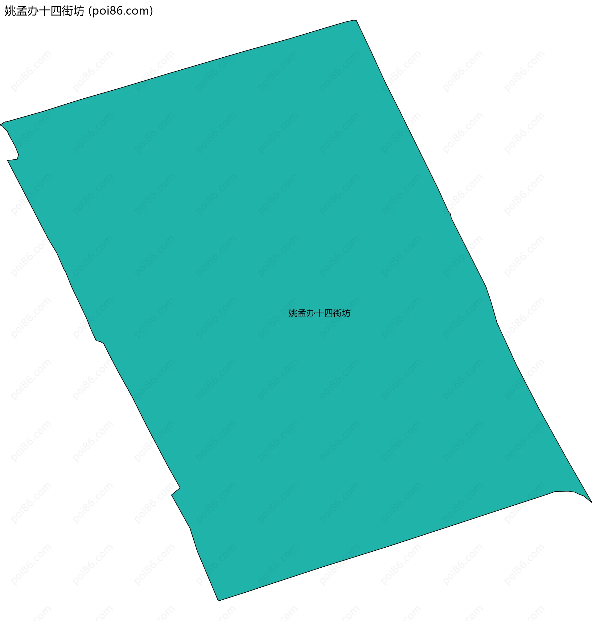 姚孟办十四街坊边界地图