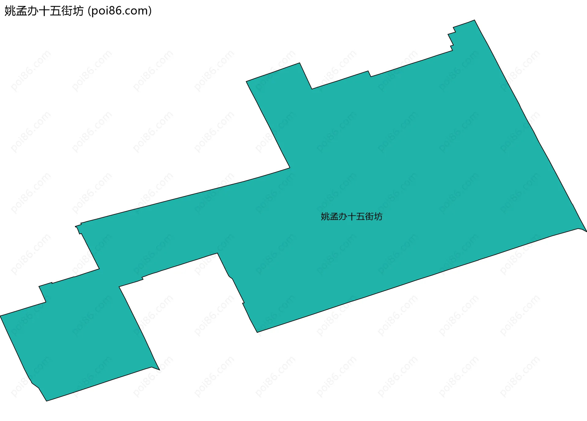 姚孟办十五街坊边界地图
