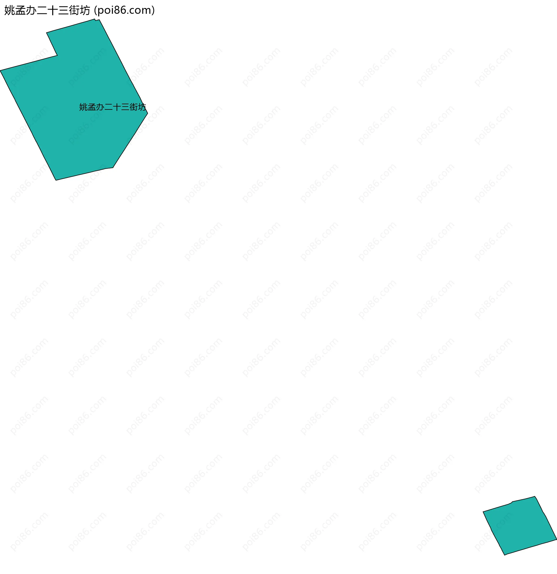姚孟办二十三街坊边界地图