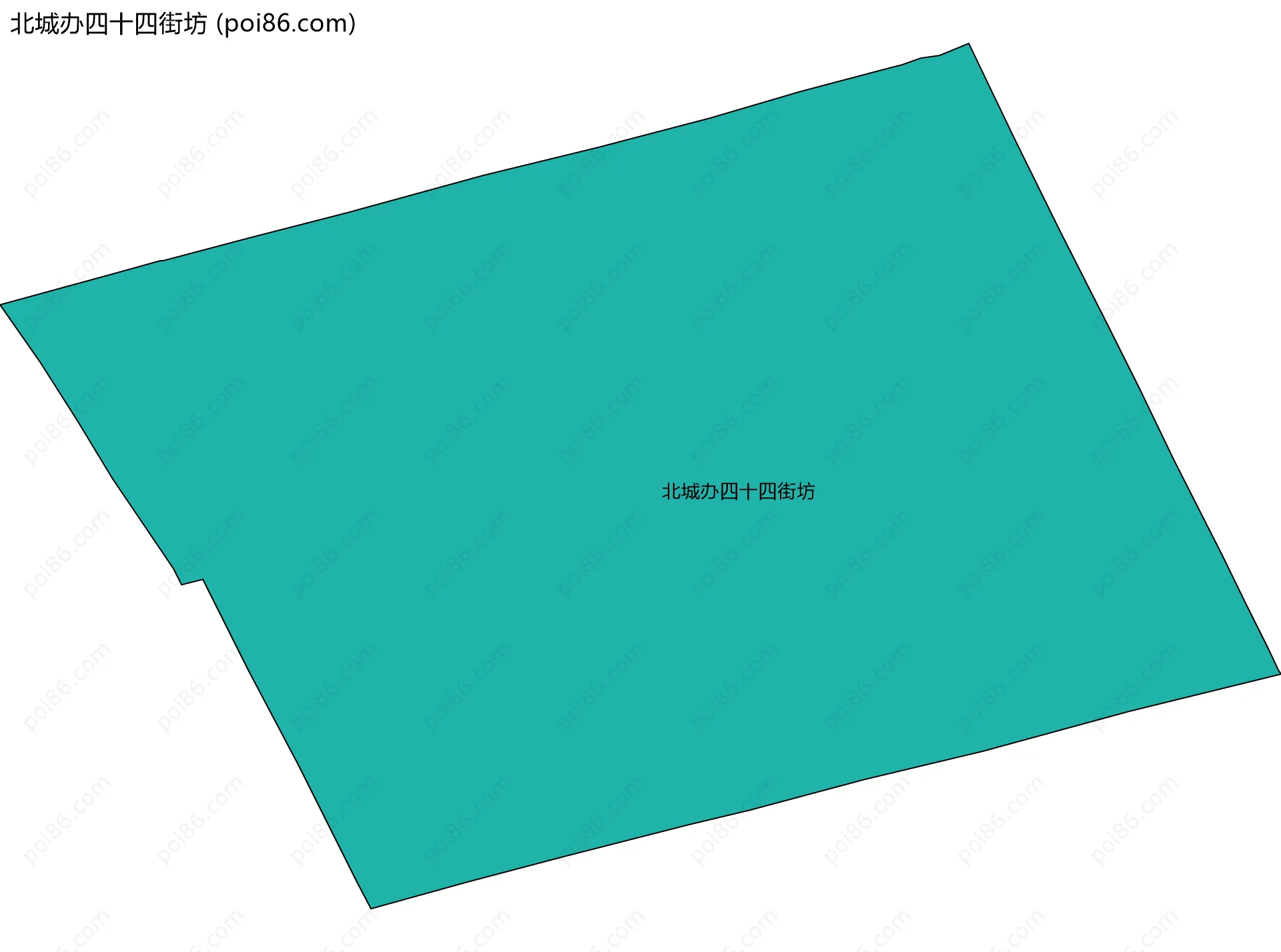 北城办四十四街坊边界地图