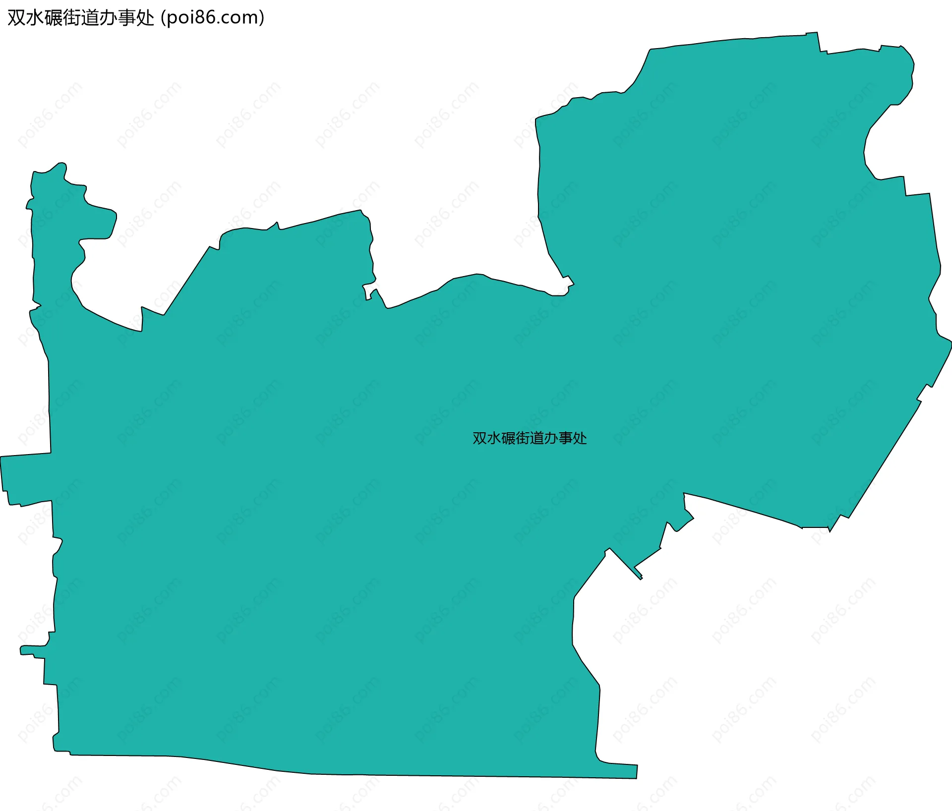 双水碾街道办事处边界地图(五级行政区划)