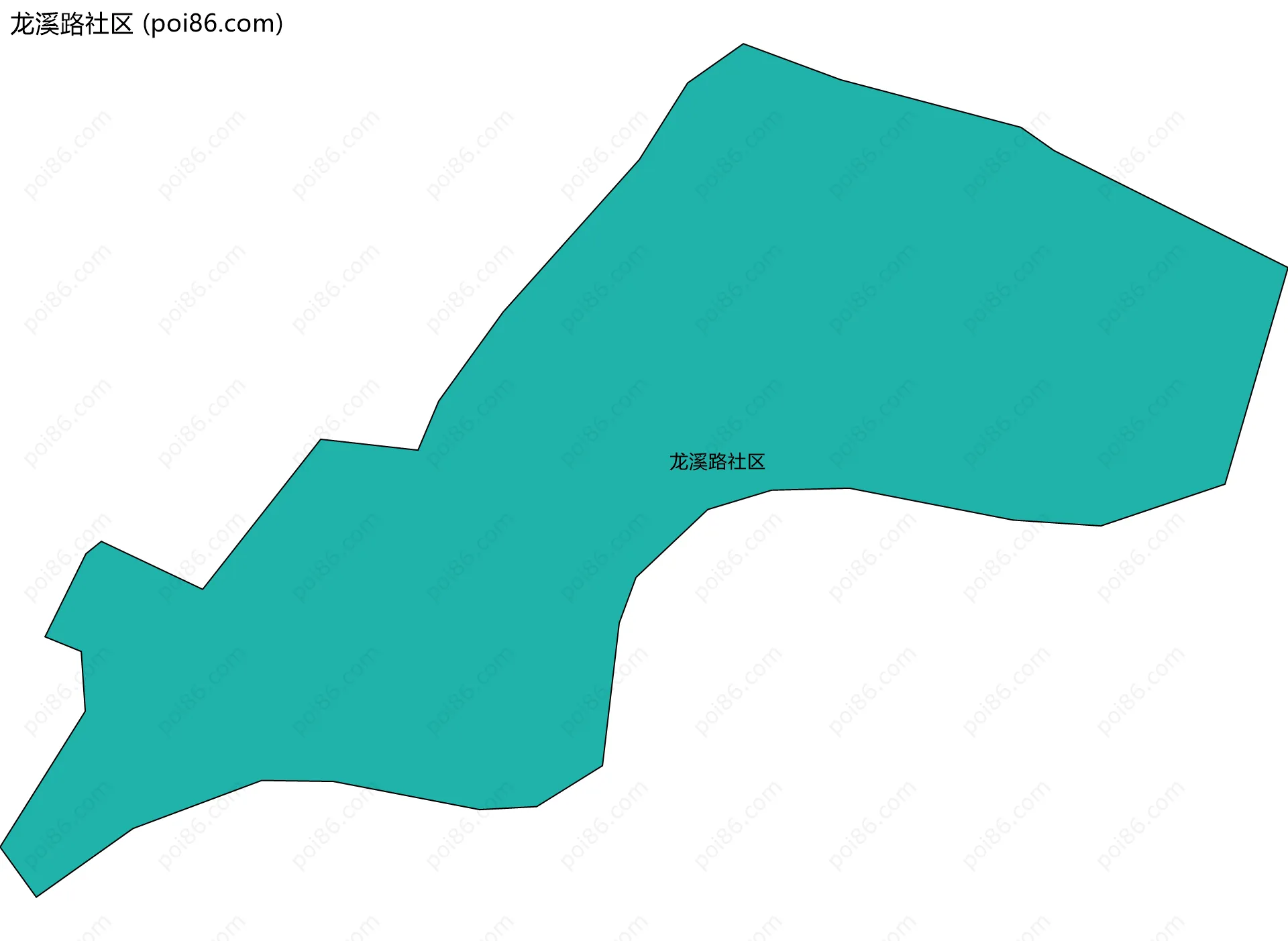 龙溪路社区边界地图