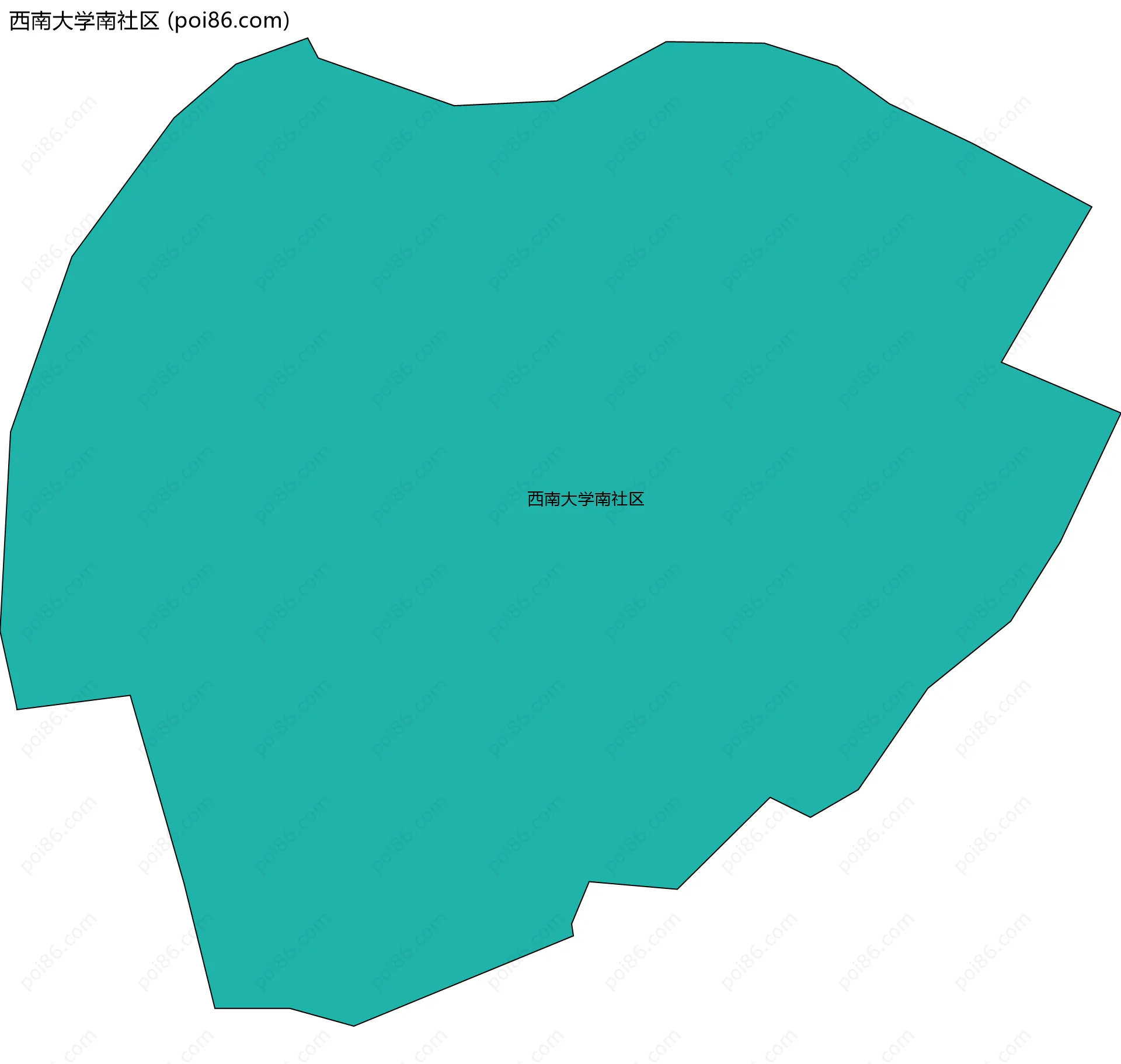 西南大学南社区边界地图